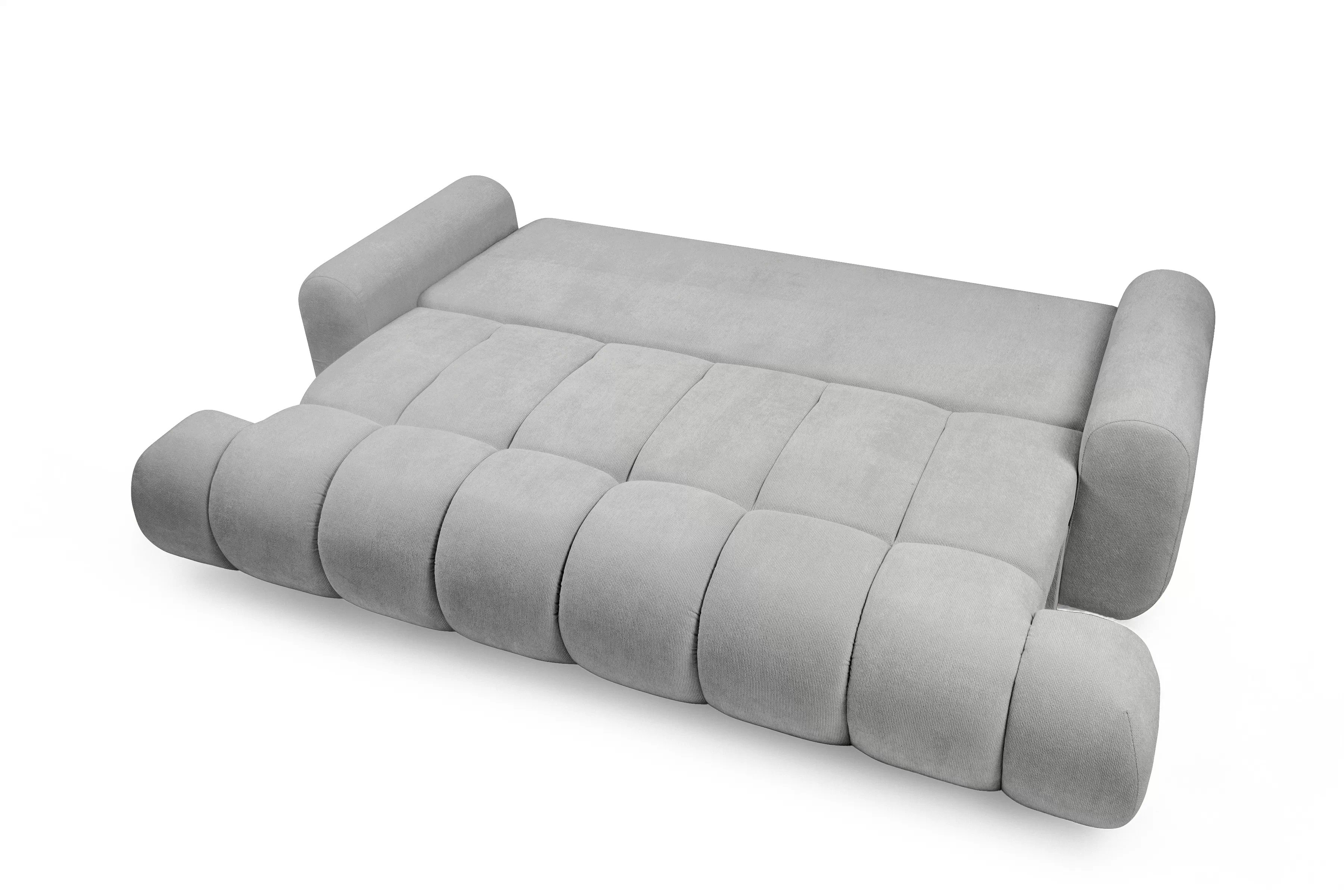 Rozkladacia pohovka Lutario s funkciou spania - sivá hydrofóbna pletenina Venice 2023 Pohovka Lutario s funkciou spánku - šedá plecionka hydrofobowa Venice 2023