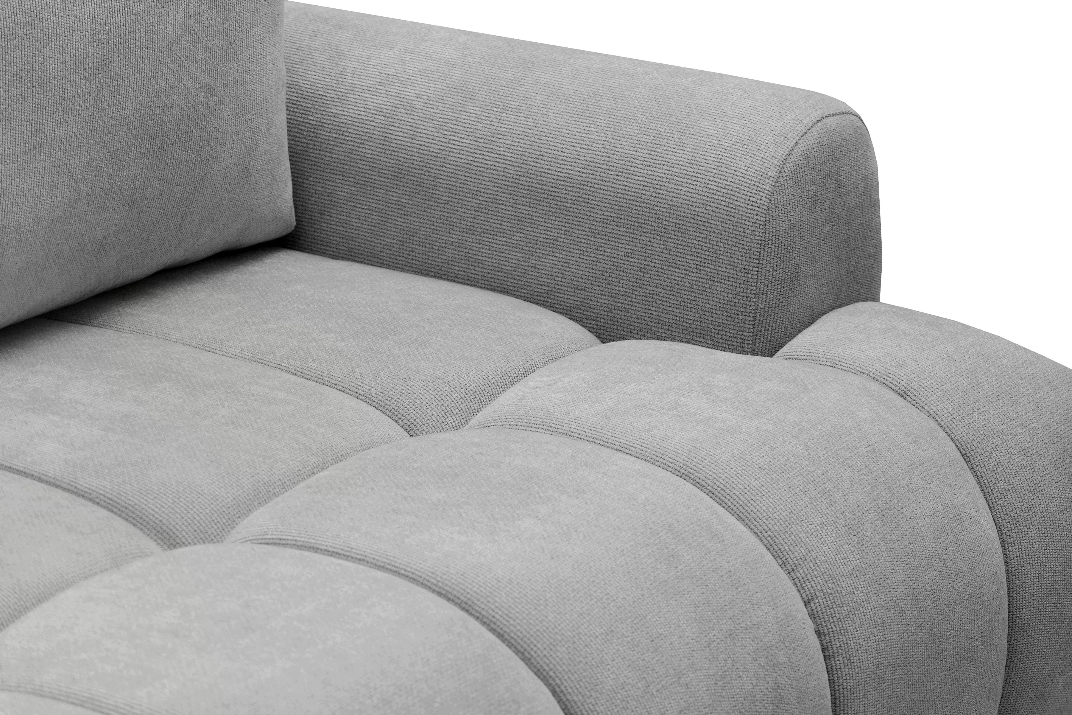 Rozkladacia pohovka Lutario s funkciou spania - sivá hydrofóbna pletenina Venice 2023 Pohovka Lutario s funkciou spánku - šedá plecionka hydrofobowa Venice 2023