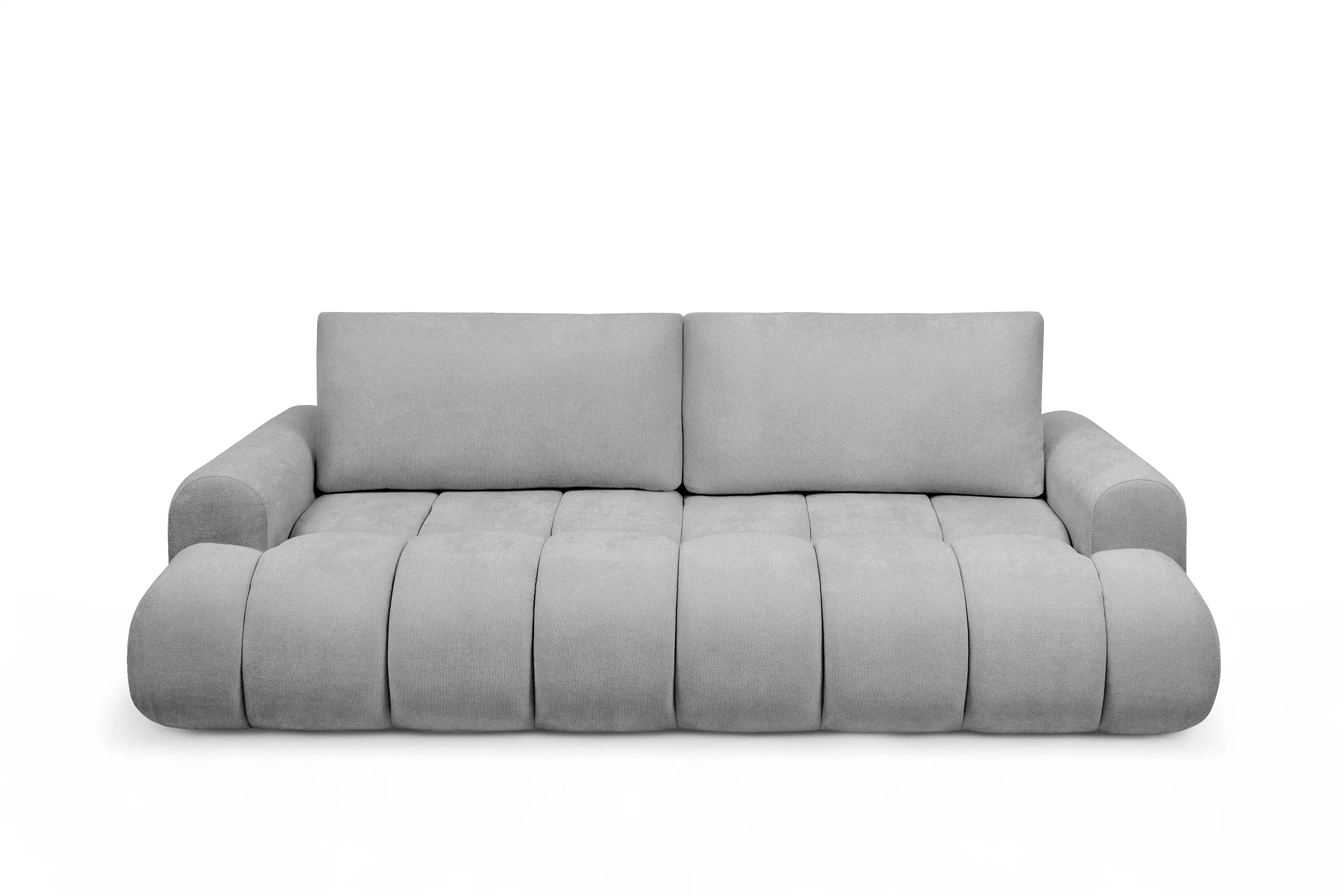 Rozkladacia pohovka Lutario s funkciou spania - sivá hydrofóbna pletenina Venice 2023 Pohovka Lutario s funkciou spánku - šedá plecionka hydrofobowa Venice 2023