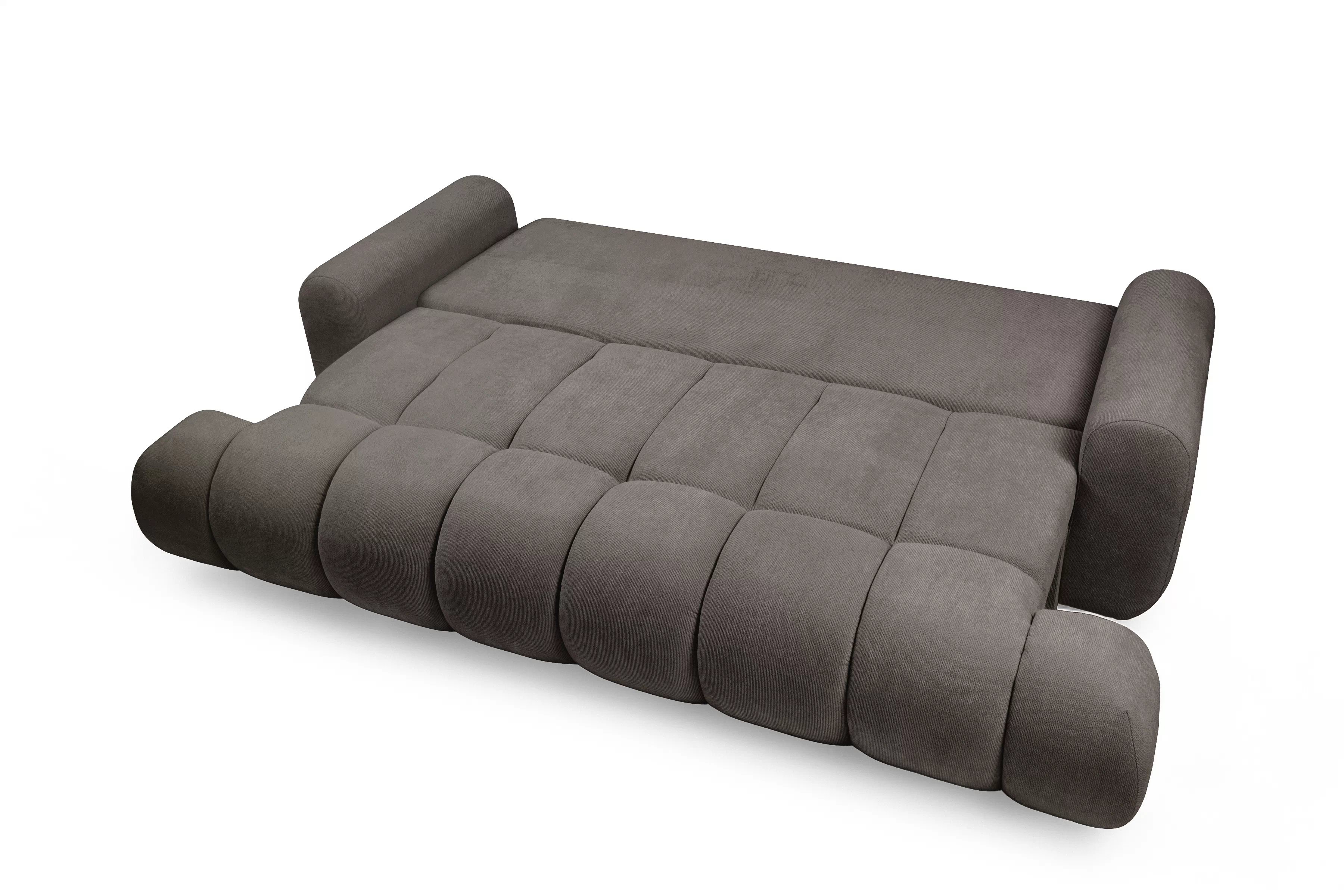 Rozkladacia pohovka Lutario s funkciou spania - sivohnedá pletenina hydrofóbna Venice 2022 Pohovka Lutario s funkciou spánku - szarobrazowa plecionka hydrofobowa Venice 2022