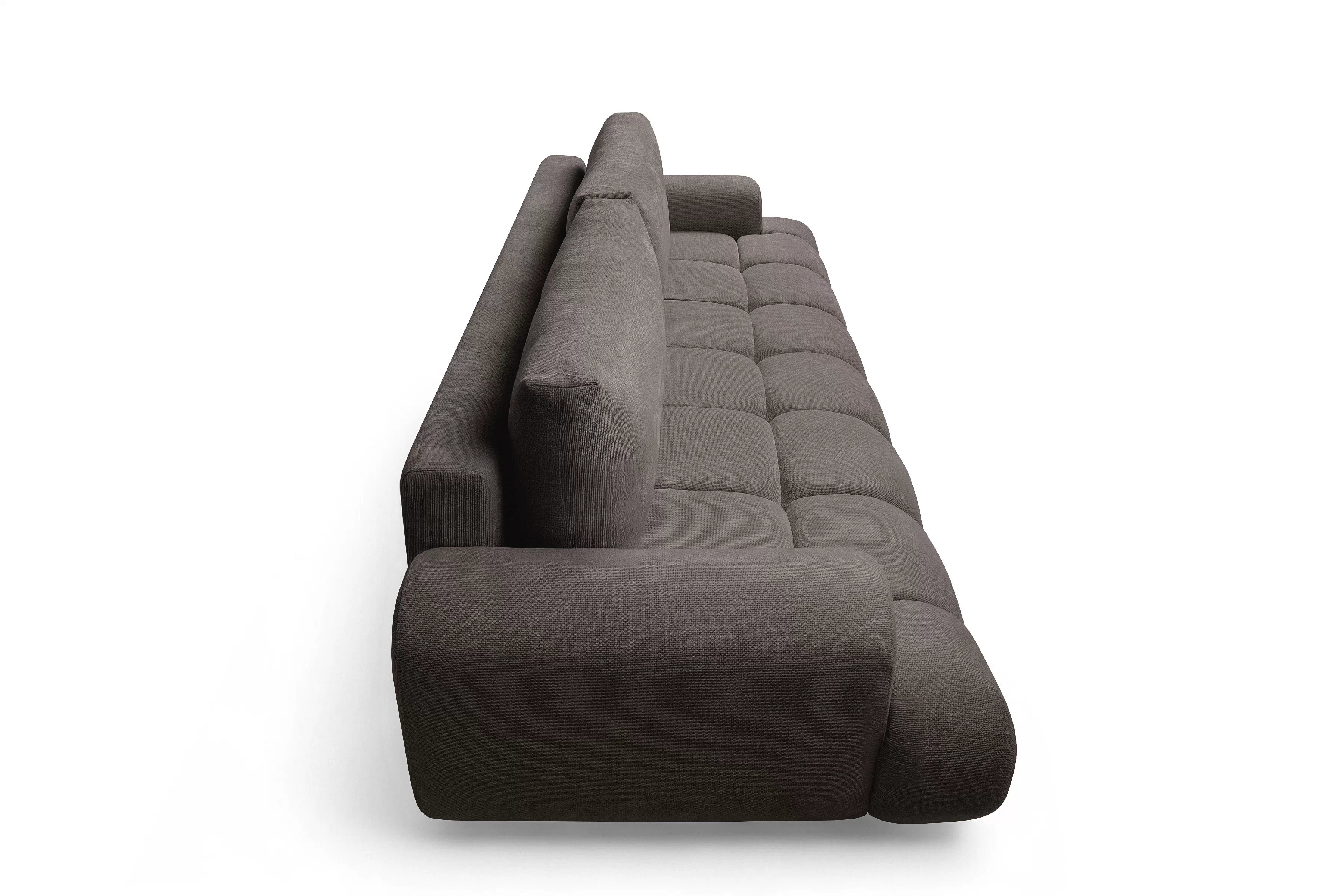 Rozkladacia pohovka Lutario s funkciou spania - sivohnedá pletenina hydrofóbna Venice 2022 Pohovka Lutario s funkciou spánku - szarobrazowa plecionka hydrofobowa Venice 2022