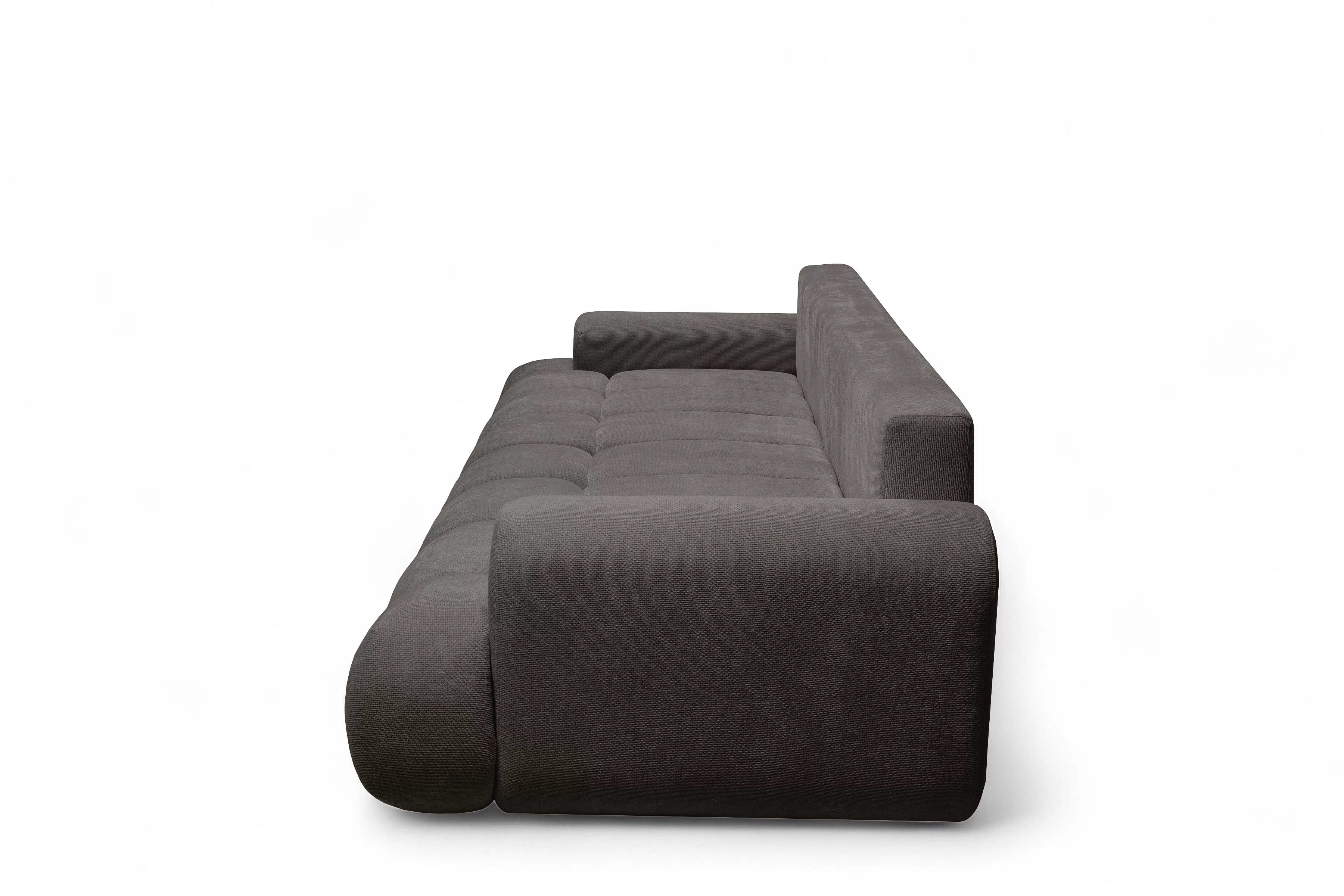 Rozkladacia pohovka Lutario s funkciou spania - sivohnedá pletenina hydrofóbna Venice 2022 Pohovka Lutario s funkciou spánku - szarobrazowa plecionka hydrofobowa Venice 2022