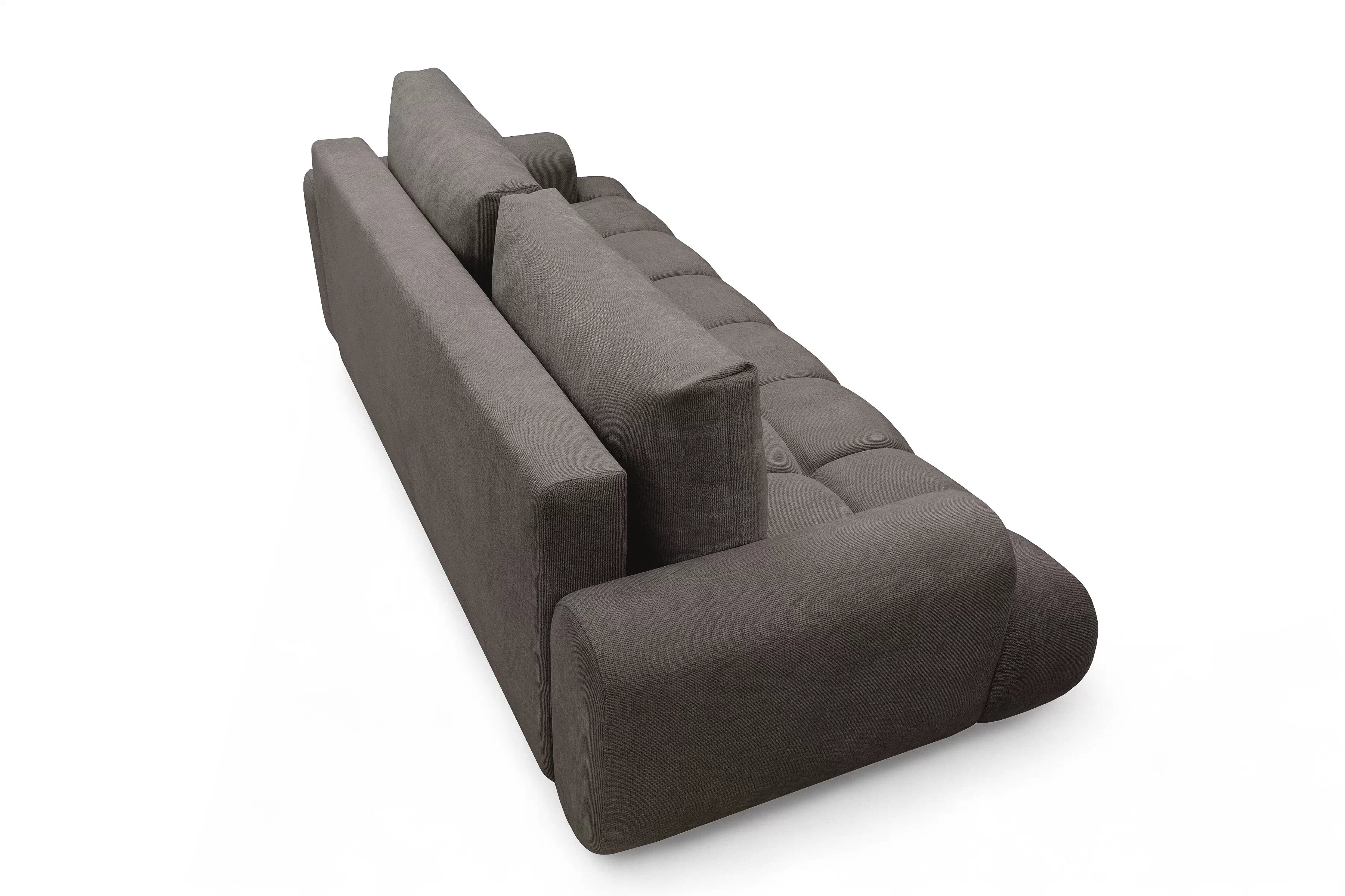 Rozkladacia pohovka Lutario s funkciou spania - sivohnedá pletenina hydrofóbna Venice 2022 Pohovka Lutario s funkciou spánku - szarobrazowa plecionka hydrofobowa Venice 2022