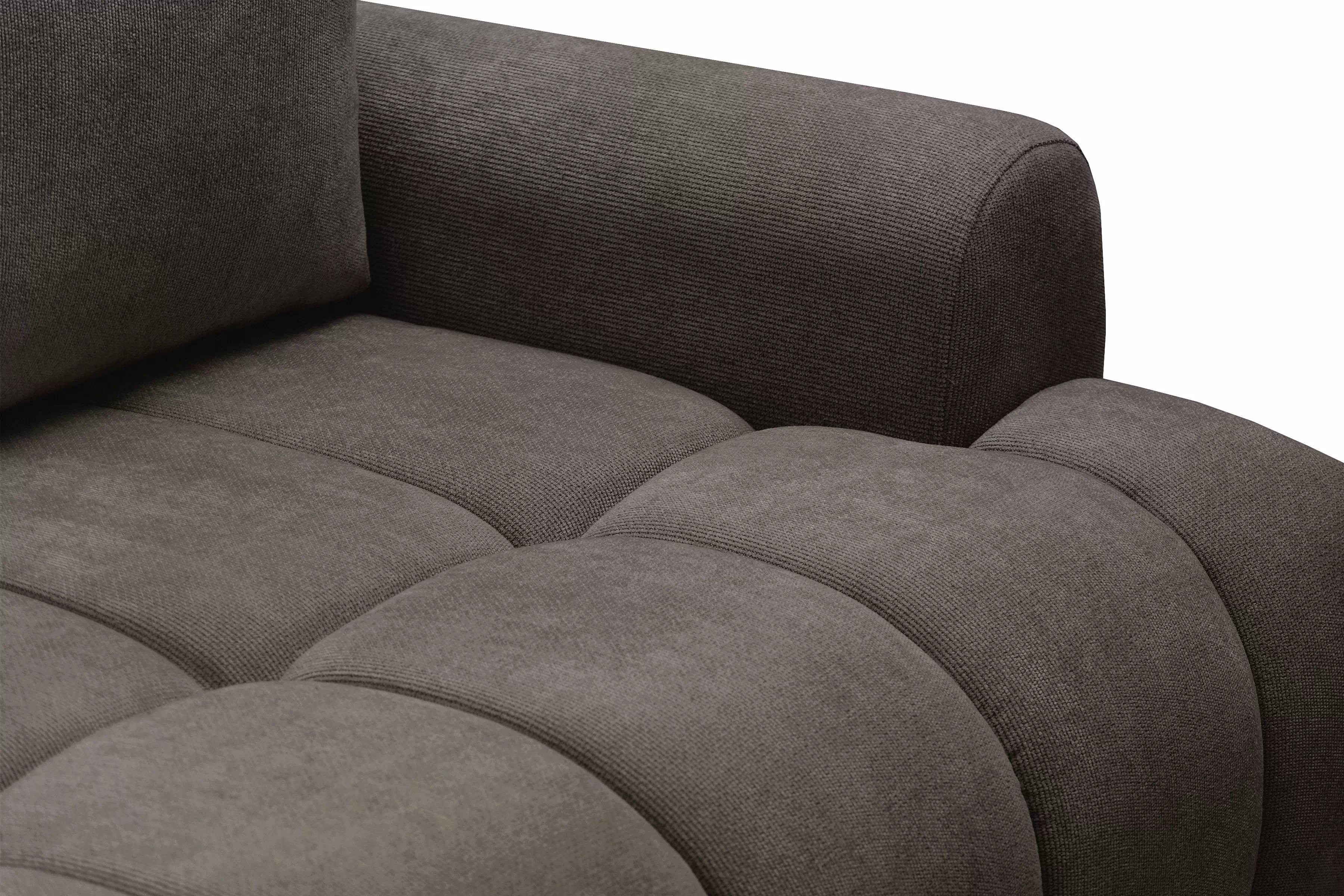 Rozkladacia pohovka Lutario s funkciou spania - sivohnedá pletenina hydrofóbna Venice 2022 Pohovka Lutario s funkciou spánku - szarobrazowa plecionka hydrofobowa Venice 2022