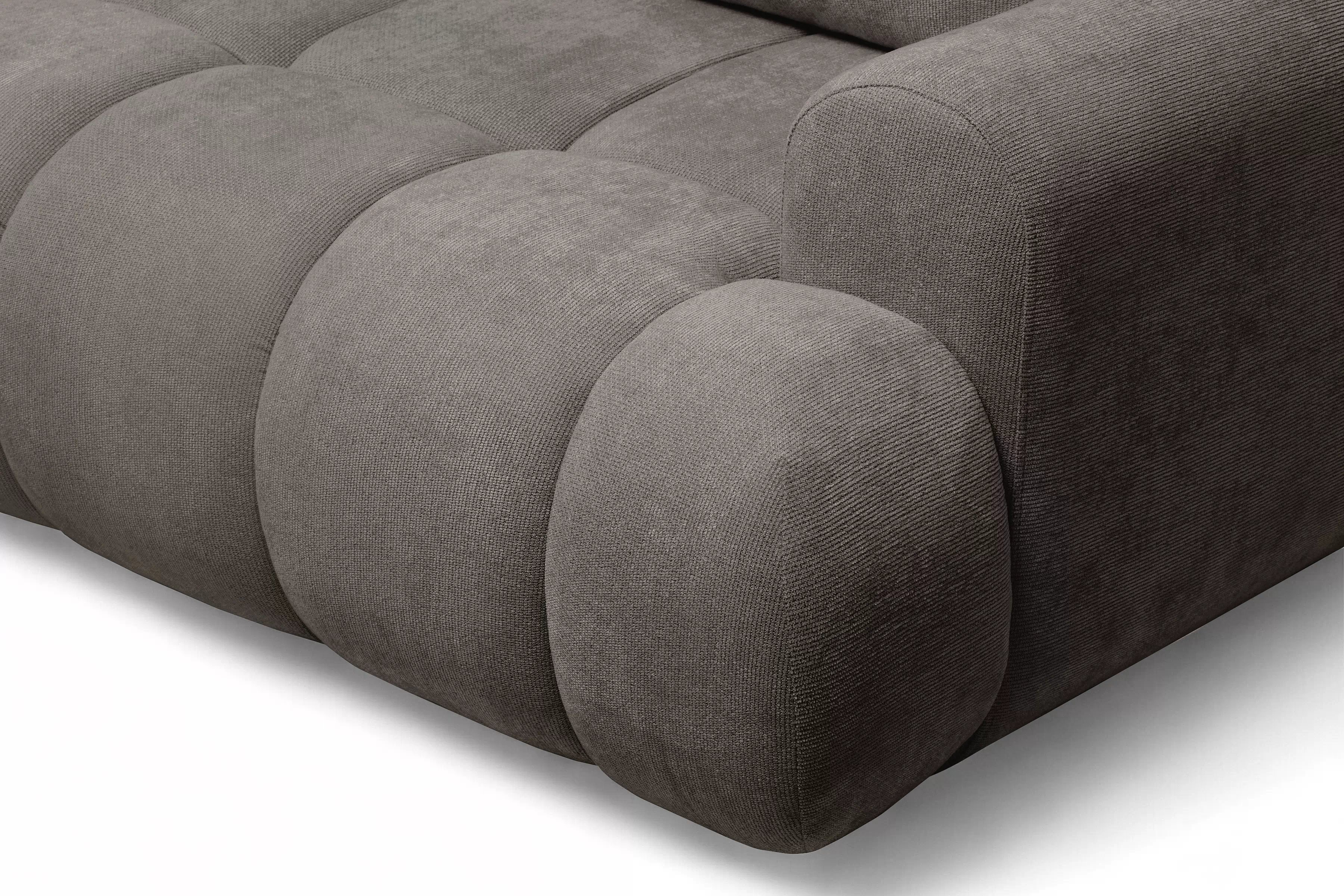 Rozkladacia pohovka Lutario s funkciou spania - sivohnedá pletenina hydrofóbna Venice 2022 Pohovka Lutario s funkciou spánku - szarobrazowa plecionka hydrofobowa Venice 2022