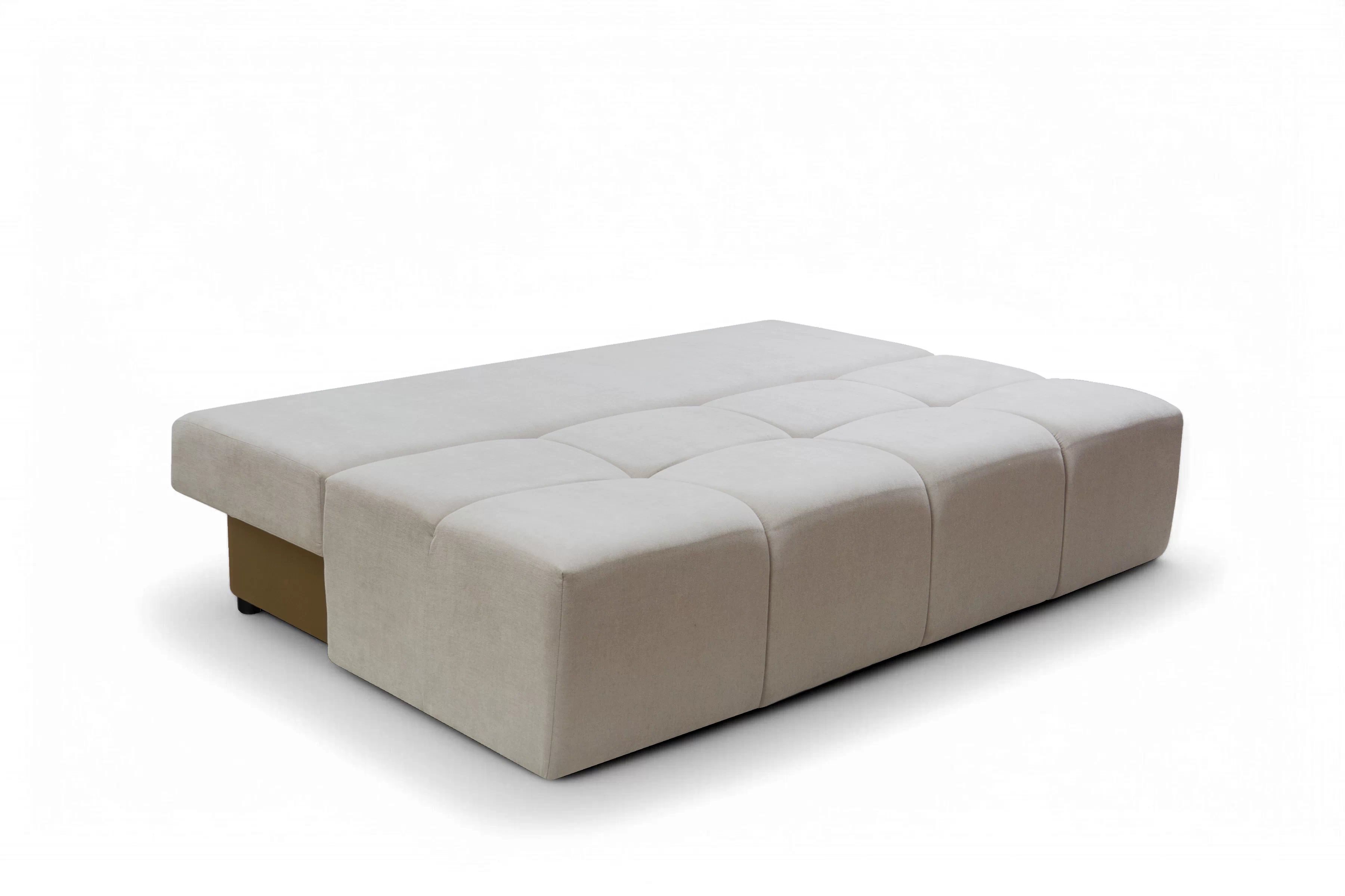 Rozkládací pohovka Natario s úložným prostorem - béžová látka Wind 05 Pohovka Natario rozkladana s úložným prostorem- béžová šenil Wind 5