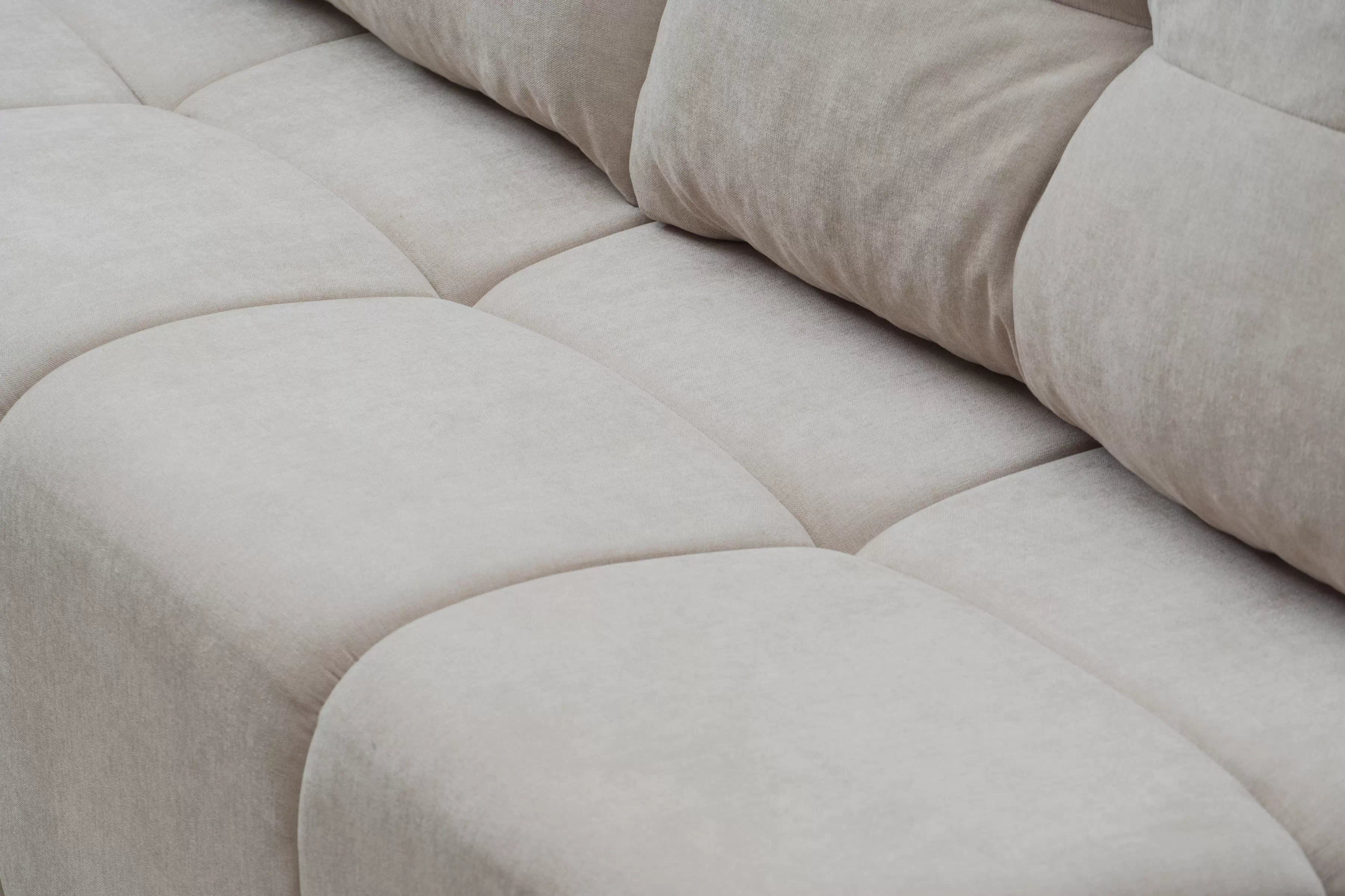 Rozkládací pohovka Natario s úložným prostorem - béžová látka Wind 05 Pohovka Natario rozkladana s úložným prostorem- béžová šenil Wind 5