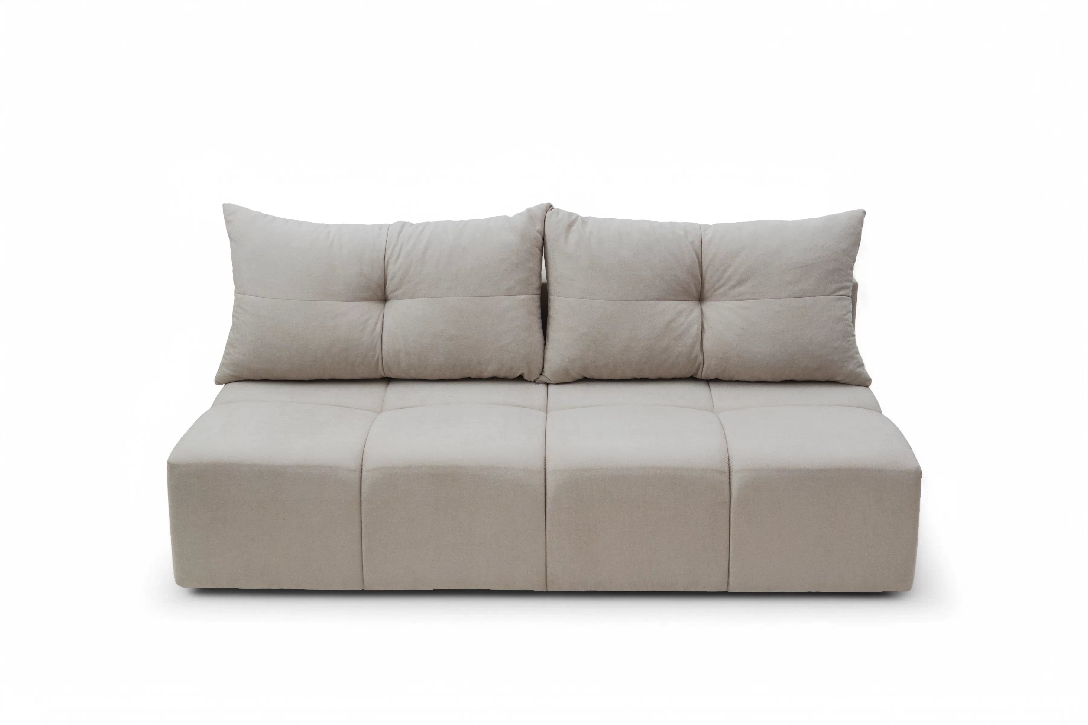 Rozkládací pohovka Natario s úložným prostorem - béžová látka Wind 05 Pohovka Natario rozkladana s úložným prostorem- béžová šenil Wind 5