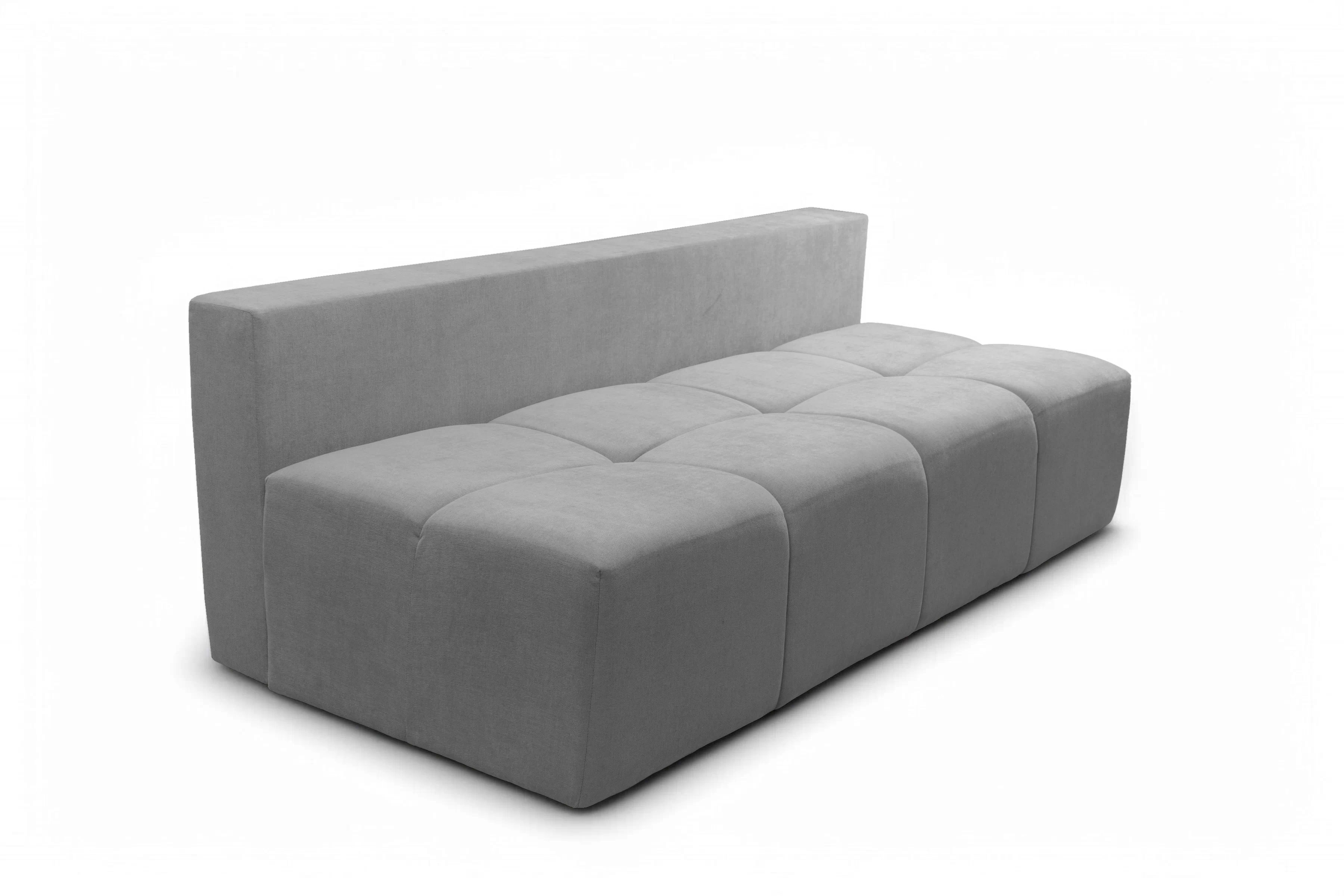 Rozkládací pohovka Natario s úložným prostorem - šedá látka Wind 90 Pohovka Natario rozkladana s úložným prostorem- šedá šenil Wind 90