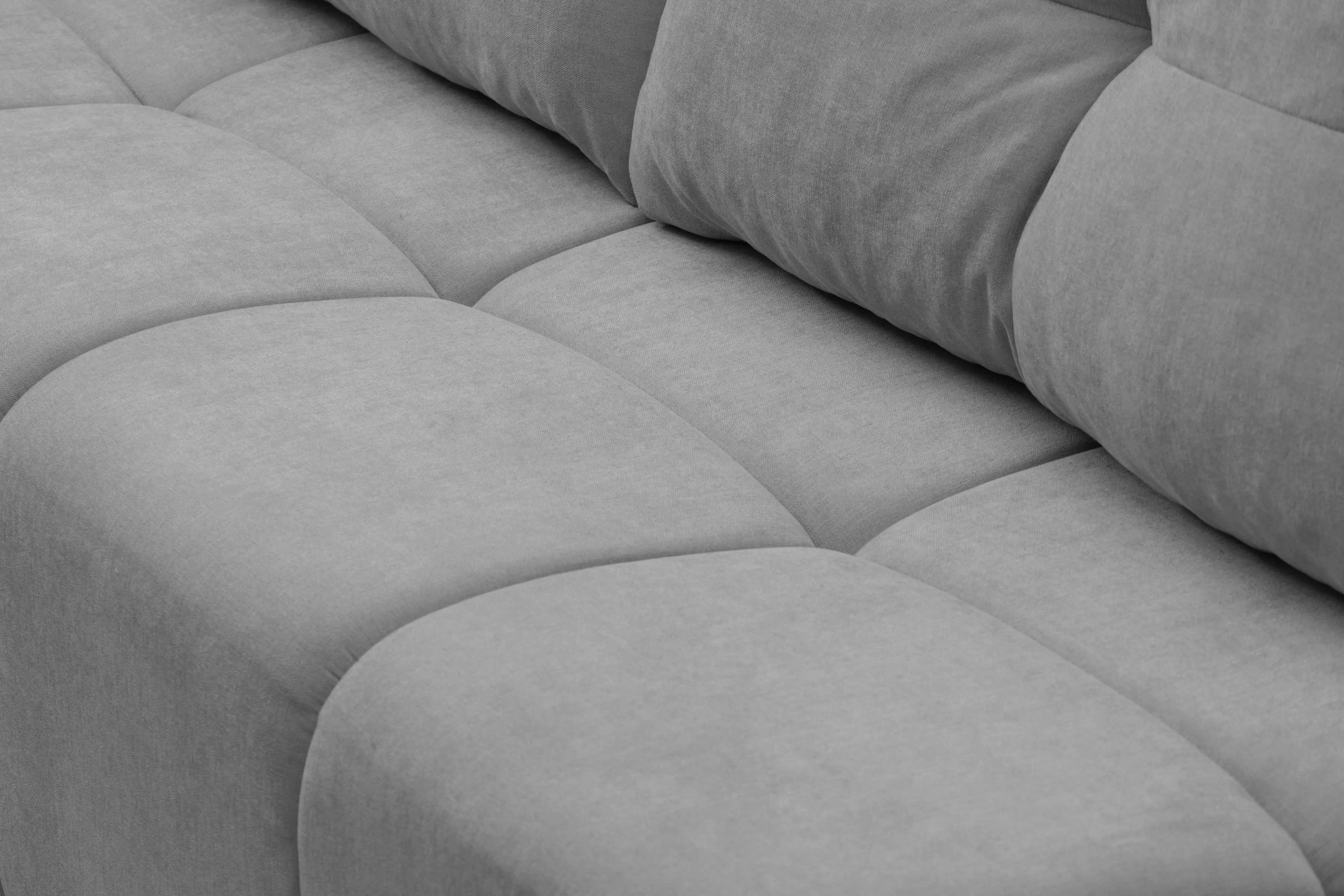 Rozkládací pohovka Natario s úložným prostorem - šedá látka Wind 90 Pohovka Natario rozkladana s úložným prostorem- šedá šenil Wind 90