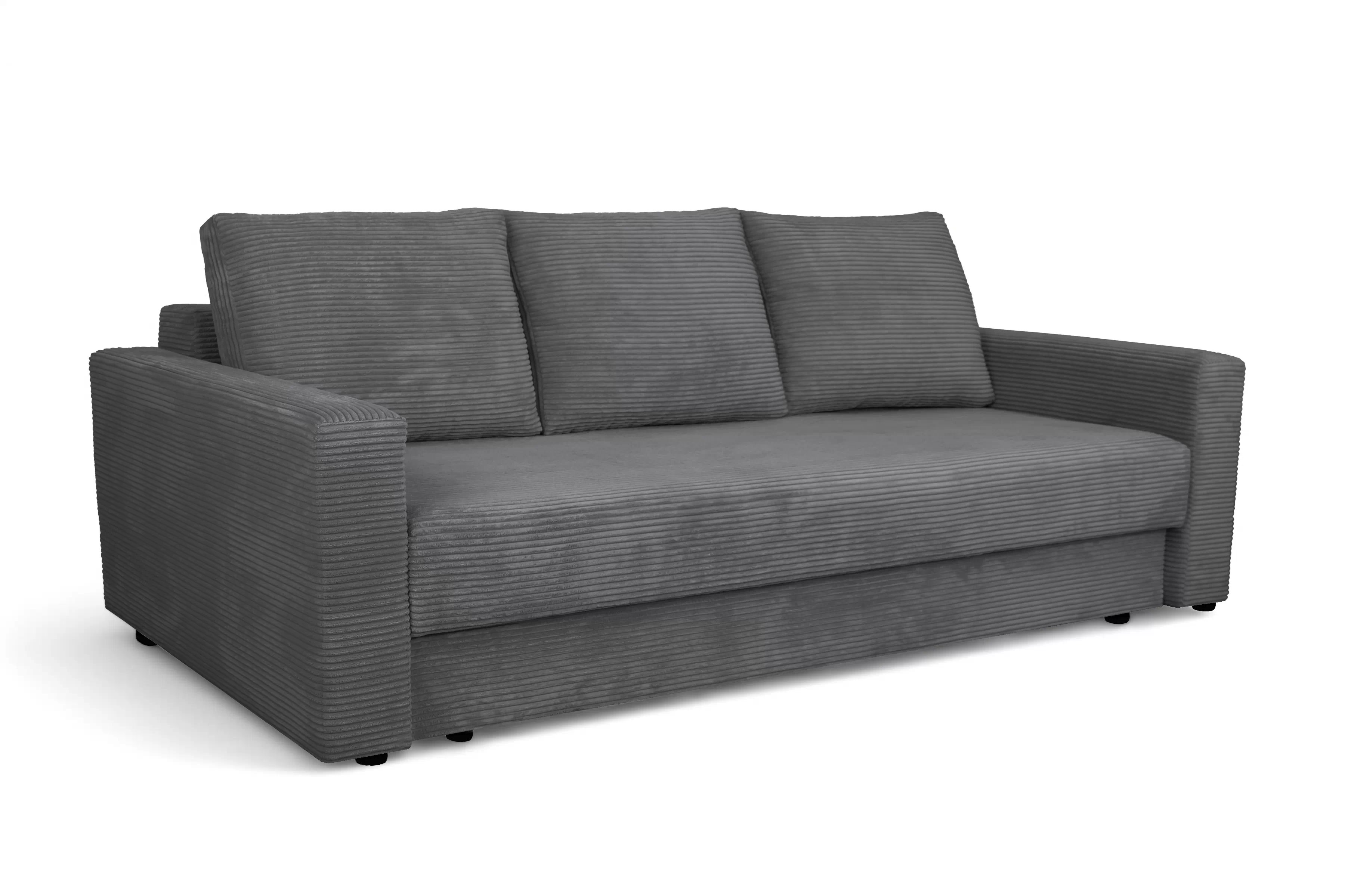 Rozkladacia pohovka Bizon - sivý menčester Lincoln 90 Pohovka rozkladana do obývacej izby Bizon - šedý MENČESTER Lincoln 90