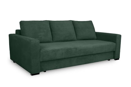 Canapea extensibilă Bizon - tapițerie catifea verde Lincoln 39 / picioare wenge Canapea rozkladana pentru camera de zi Bizon - verde catifea Lincoln 39 / wenge 