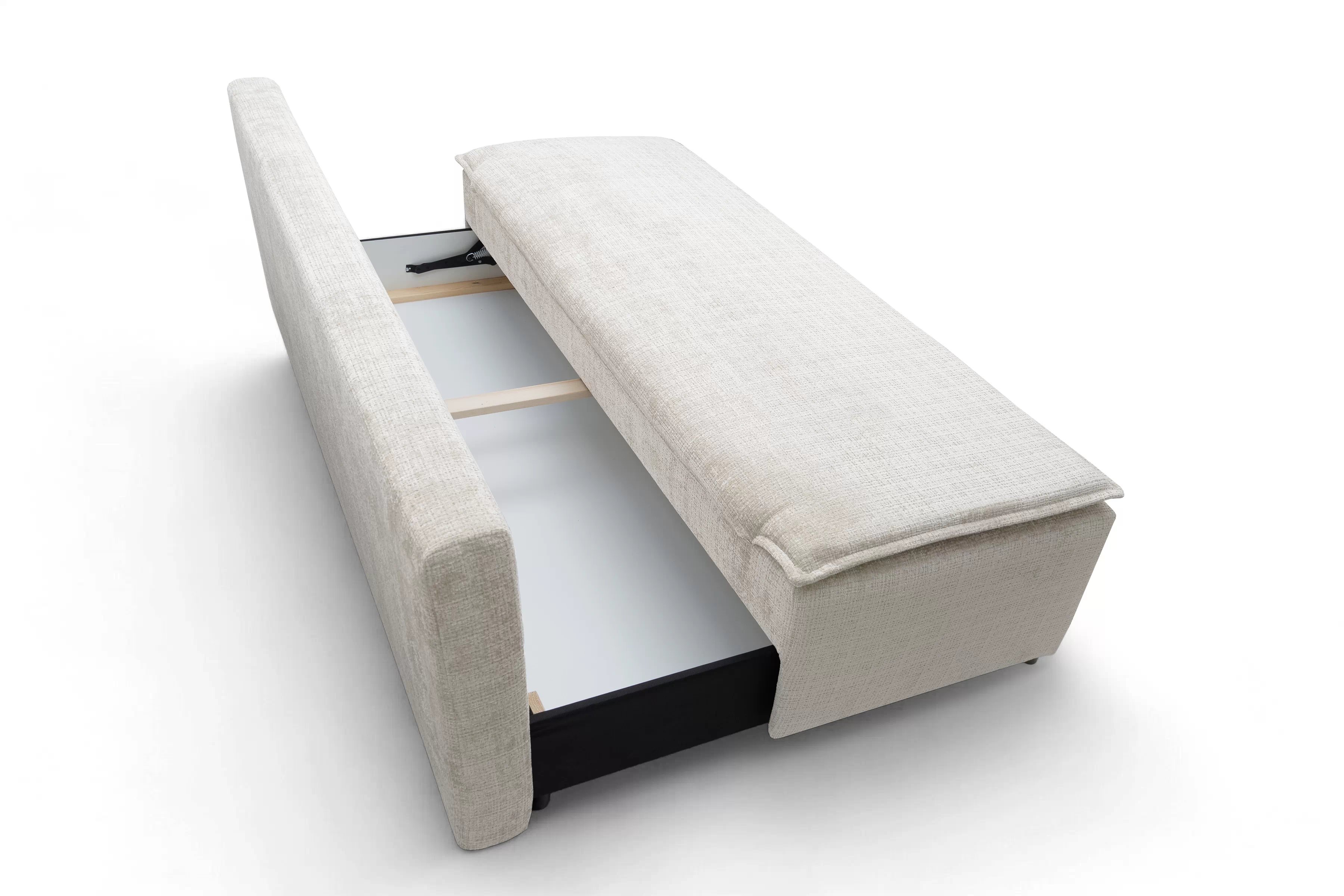 Rozkladacia pohovka Firioza - béžová žinylka Cremona 02 Pohovka rozkladana Firioza S vnútorným úložným priestorom- béžový šenil Cremona 02