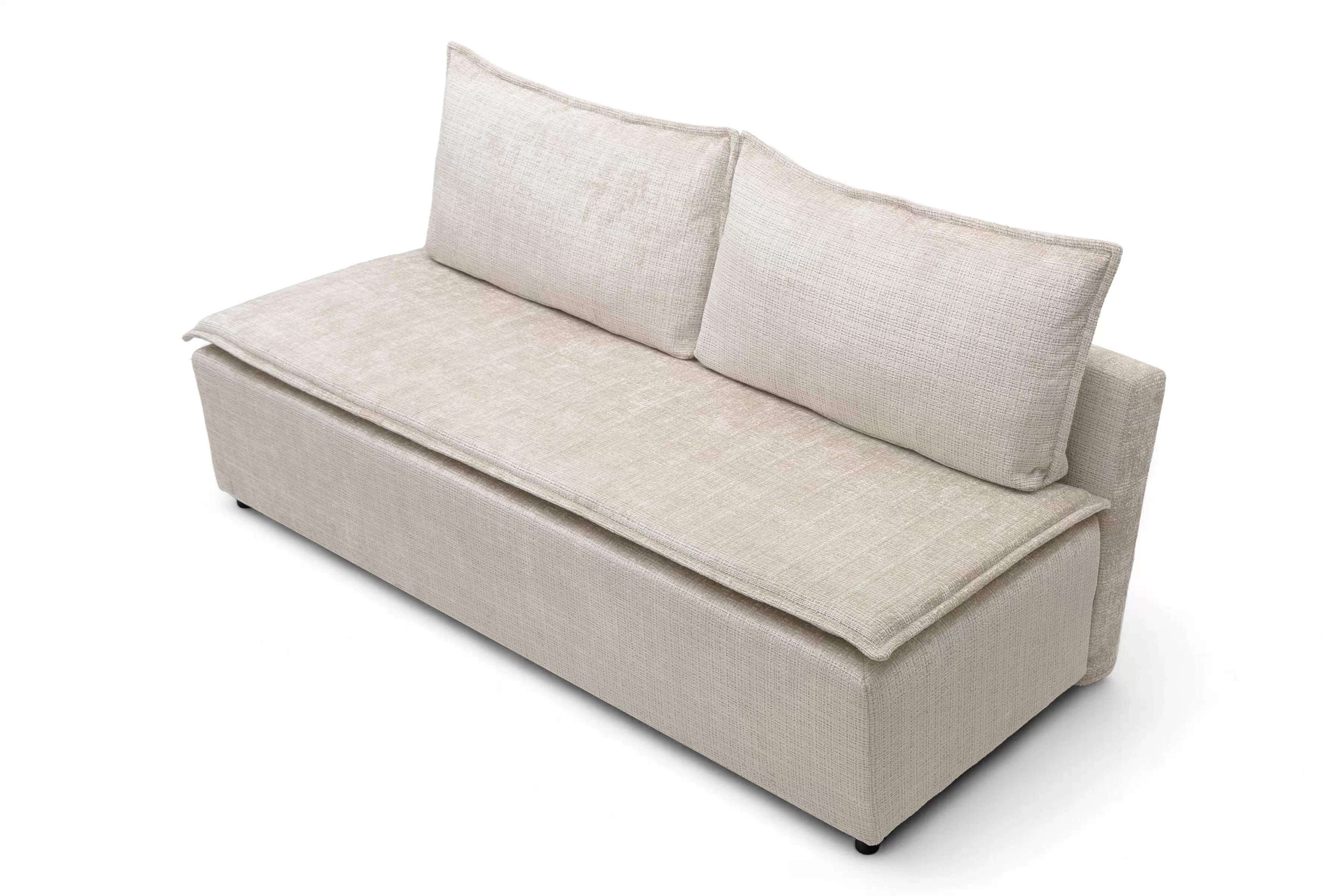 Rozkladacia pohovka Firioza - béžová žinylka Cremona 02 Pohovka rozkladana Firioza S vnútorným úložným priestorom- béžový šenil Cremona 02