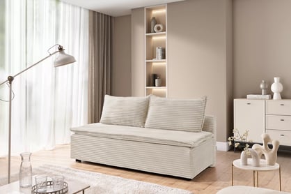 Pohovka rozkladana Firioza S vnútorným úložným priestorom- béžový plusz Tilia 03 Pohovka rozkladana Firioza S vnútorným úložným priestorom- ecru plusz Tilia 03