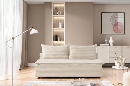 Pohovka rozkladana Firioza S vnútorným úložným priestorom- béžový plusz Tilia 03 Pohovka rozkladana Firioza S vnútorným úložným priestorom- ecru plusz Tilia 03