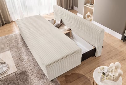 Pohovka rozkladana Firioza S vnútorným úložným priestorom- béžový plusz Tilia 03 Pohovka rozkladana Firioza S vnútorným úložným priestorom- ecru plusz Tilia 03