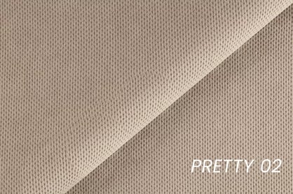 Rozkladacia pohovka Fitelia s úložným priestorom – béžový plyš Pretty 02 / bukové nožičky Pohovka rozkladana Fitelia S vnútorným úložným priestorom- béžový plusz Pretty 02 / buk
