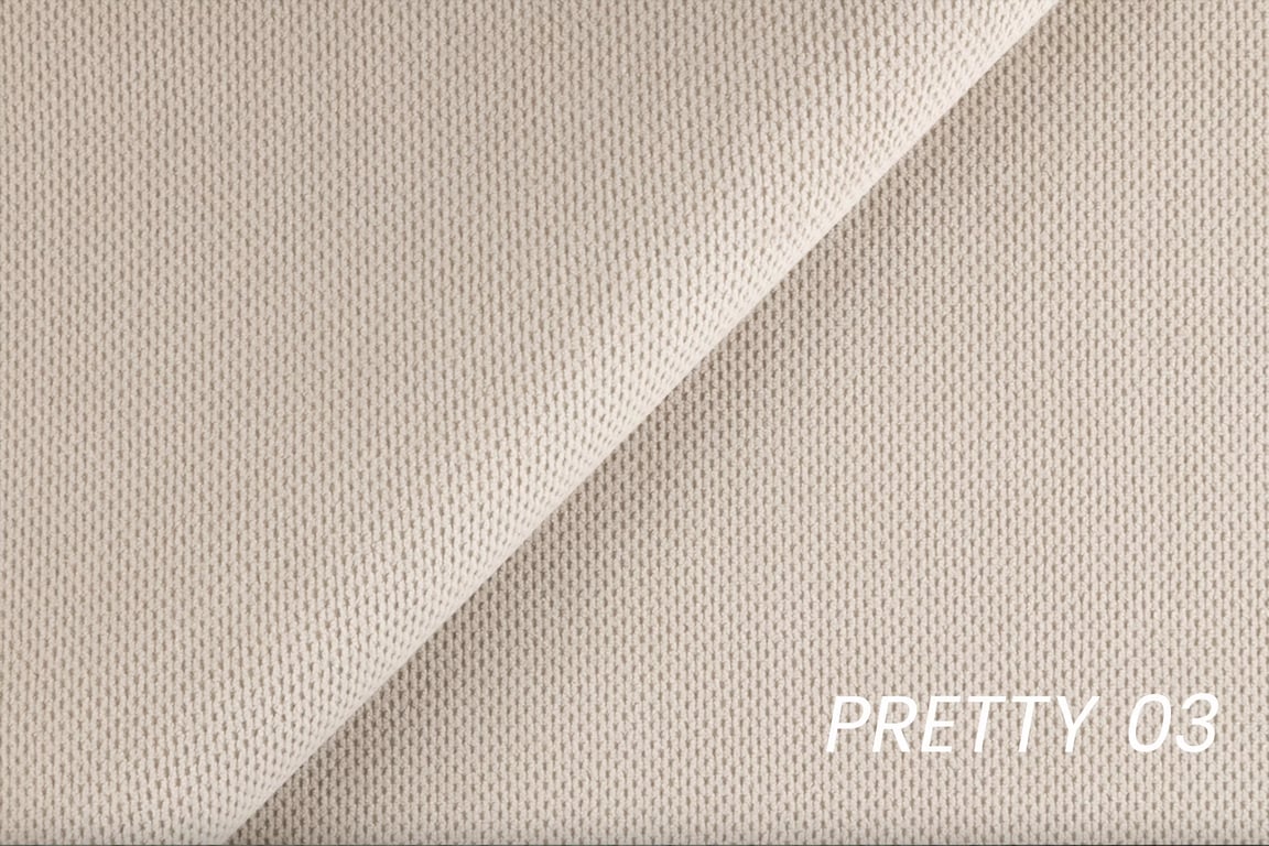 Rozkladacia pohovka Fitelia s úložným priestorom – svetlobéžový plyš Pretty 03 / bukové nožičky Pohovka rozkladana Fitelia S vnútorným úložným priestorom- svetlý béžový plusz Pretty 03 / buk 