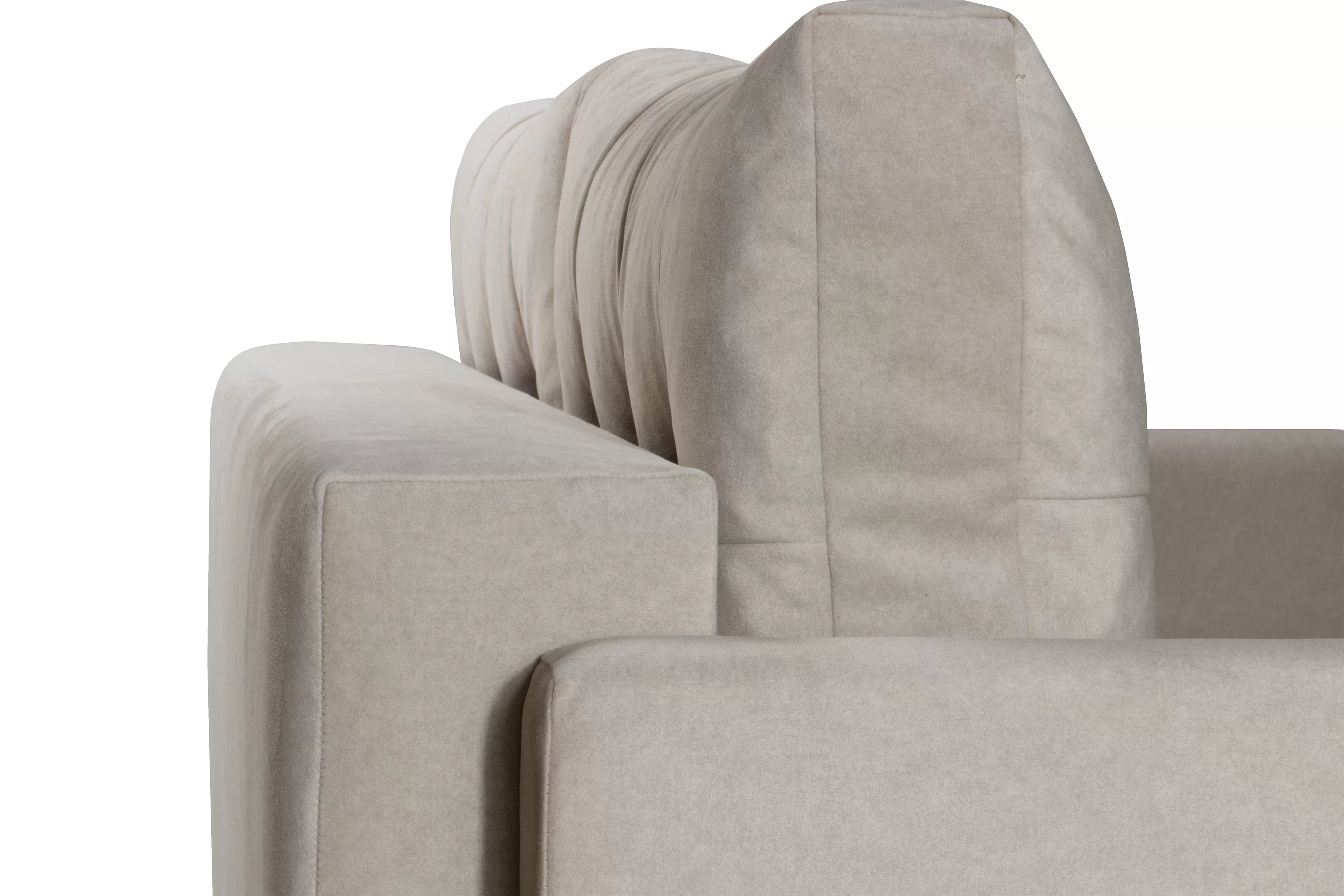 Rozkladacia trojpohovka Romano - béžový zamat Cloud 03 / buk Pohovka rozkladana trojmiestna Romano - béžový welwet Cloud 03 / nožičky buk