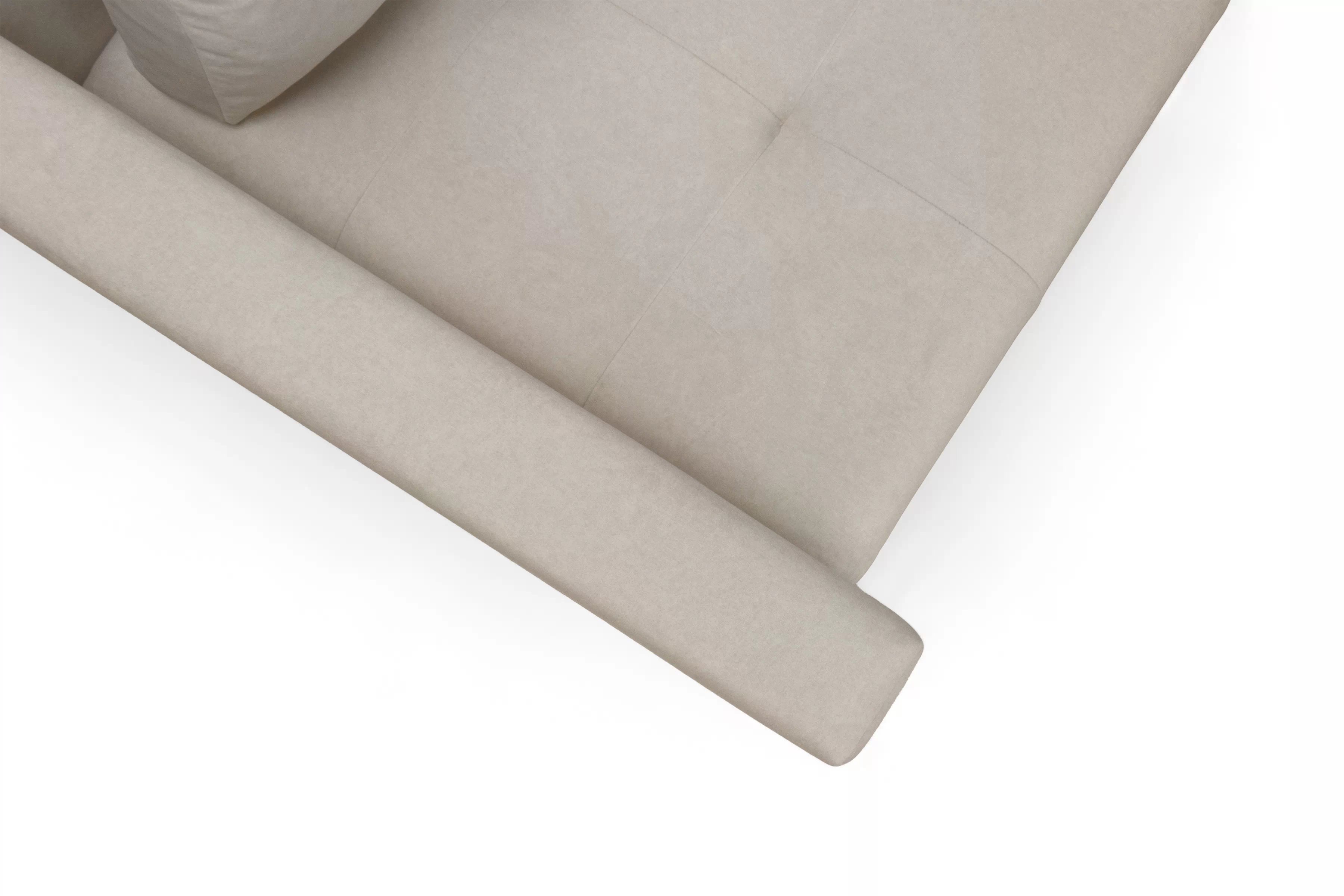 Rozkladacia trojpohovka Romano - béžový zamat Cloud 03 / buk Pohovka rozkladana trojmiestna Romano - béžový welwet Cloud 03 / nožičky buk