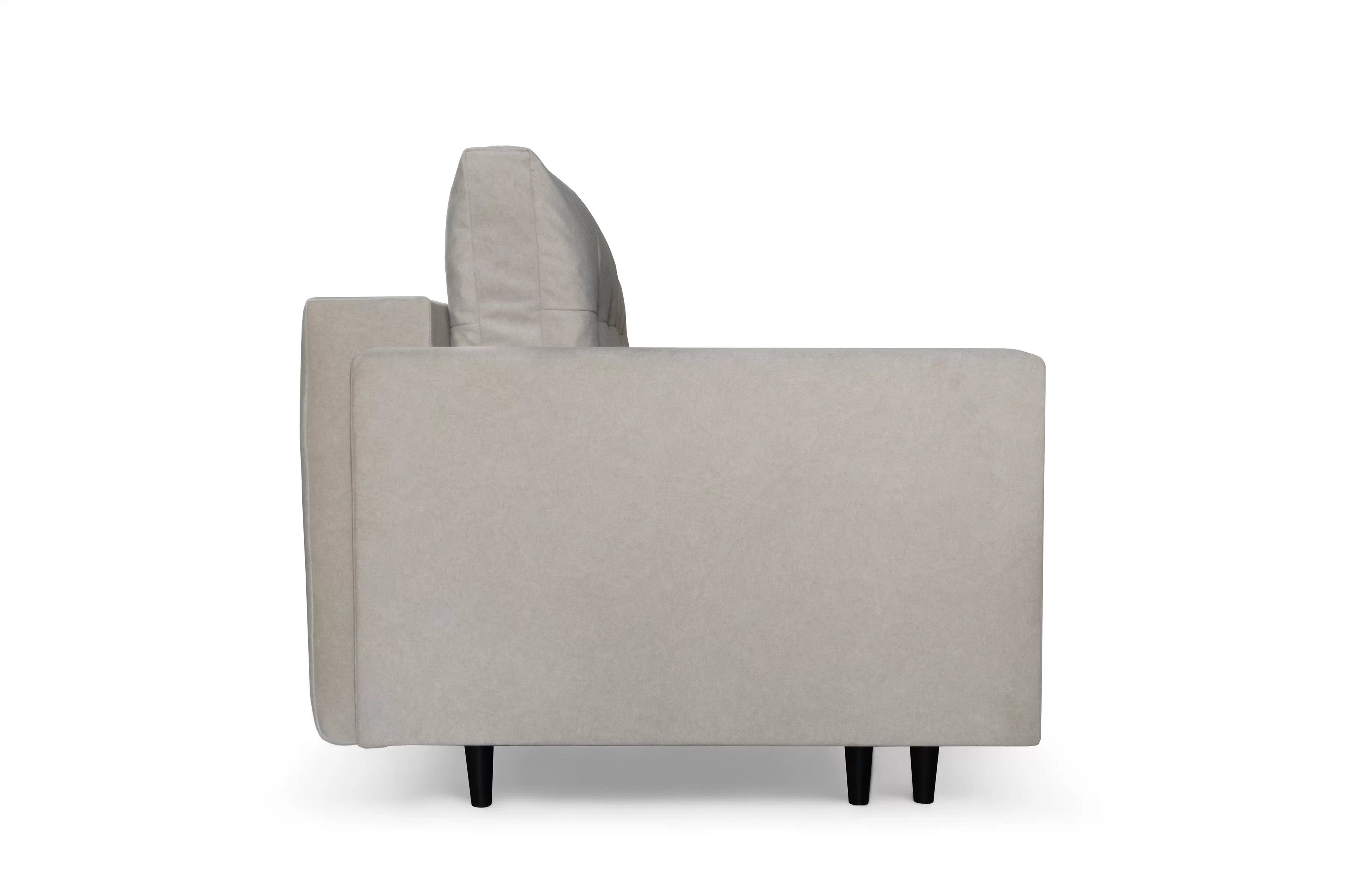 Rozkladacia trojpohovka Romano - béžový zamat Cloud 03 / čierna Pohovka rozkladana trojmiestna Romano - béžový welwet Cloud 03 / nožičky čierny