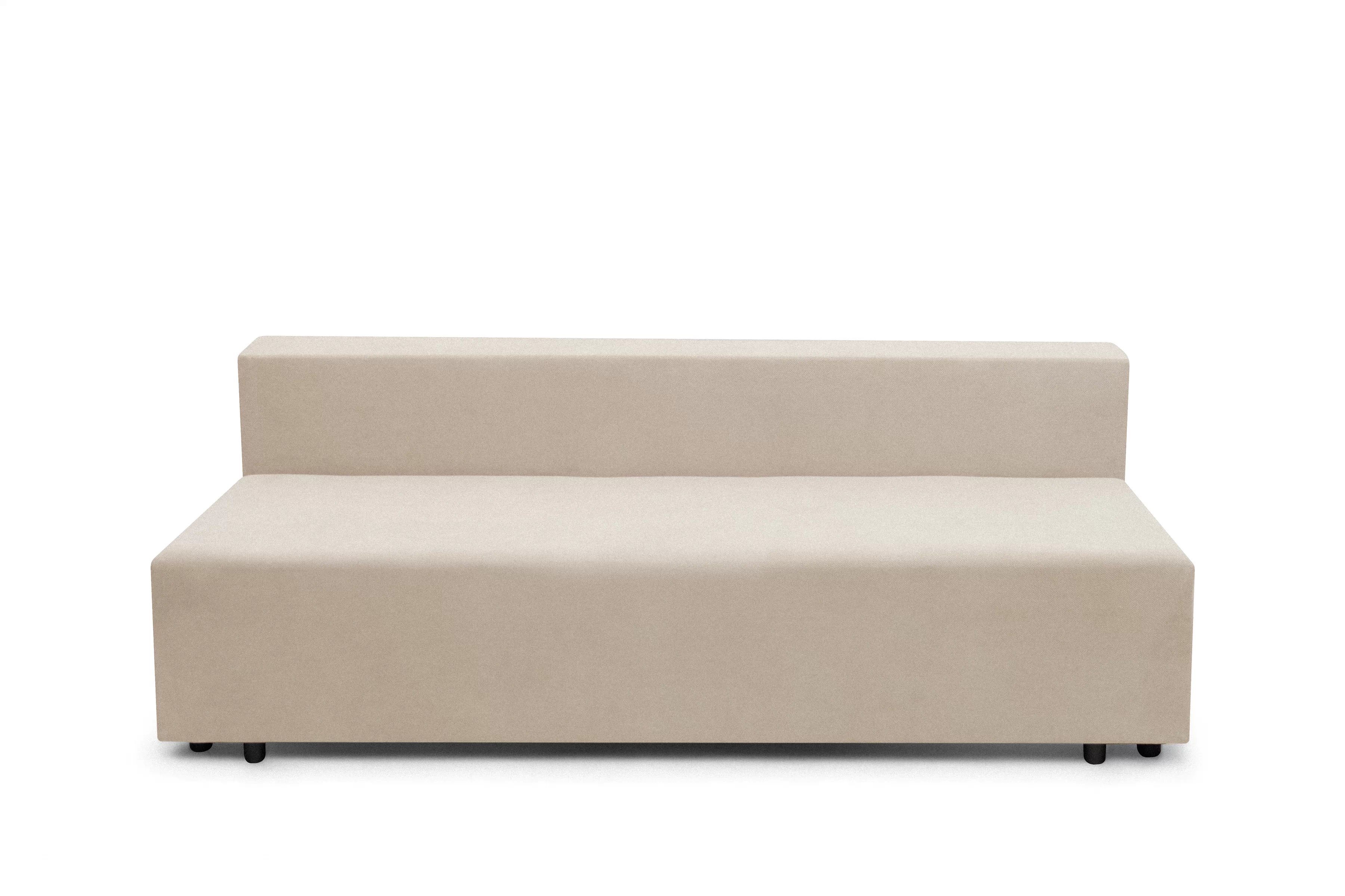 Rozkládací pohovka Morena s úložným prostorem - béžový hydrofobní samet Pretty 03 Pohovka rozkladana s úložným prostorem Morena - béžová plusz hydrofobní  Pretty 03