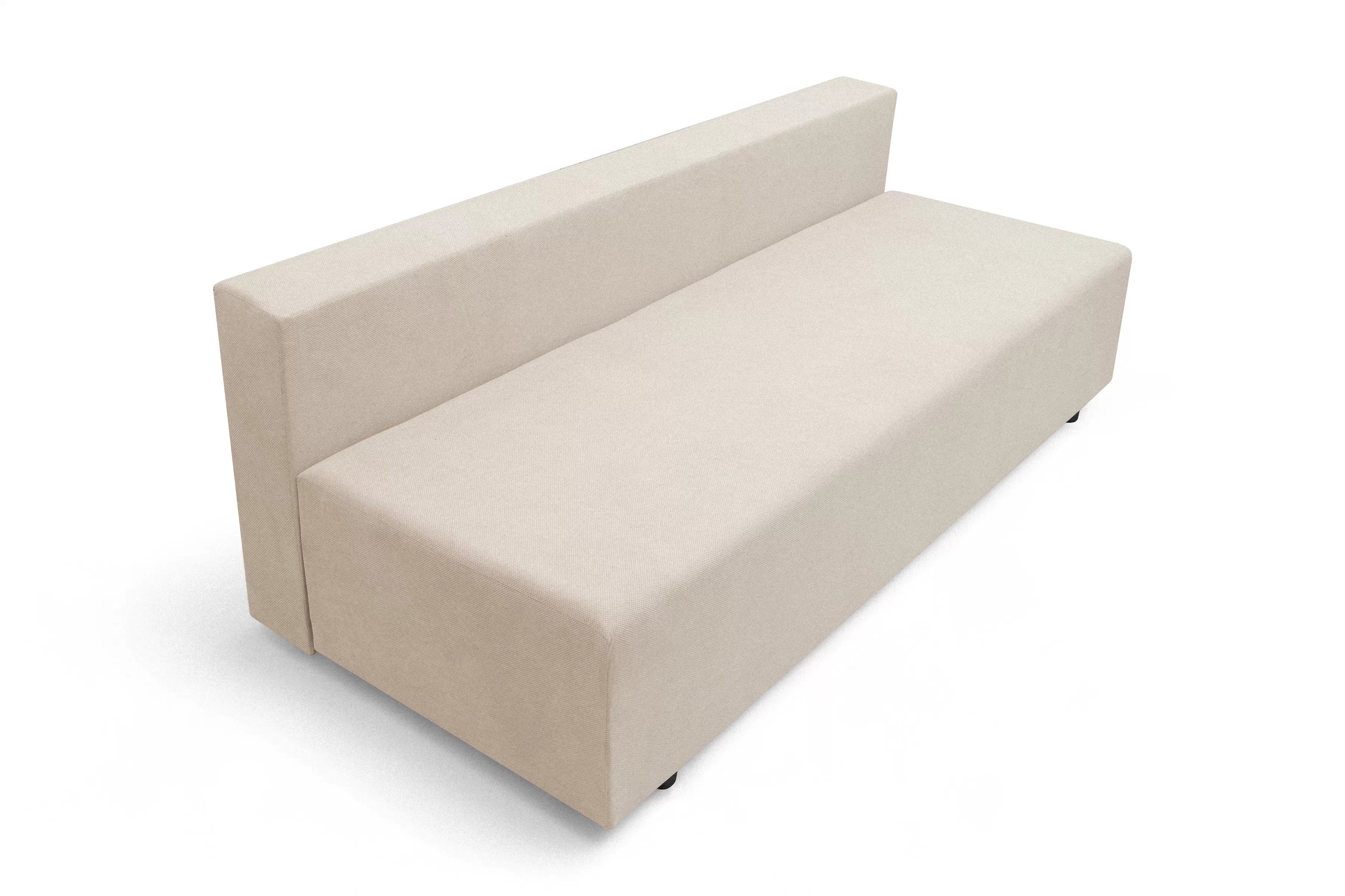 Rozkládací pohovka Morena s úložným prostorem - béžový hydrofobní samet Pretty 03 Pohovka rozkladana s úložným prostorem Morena - béžová plusz hydrofobní  Pretty 03