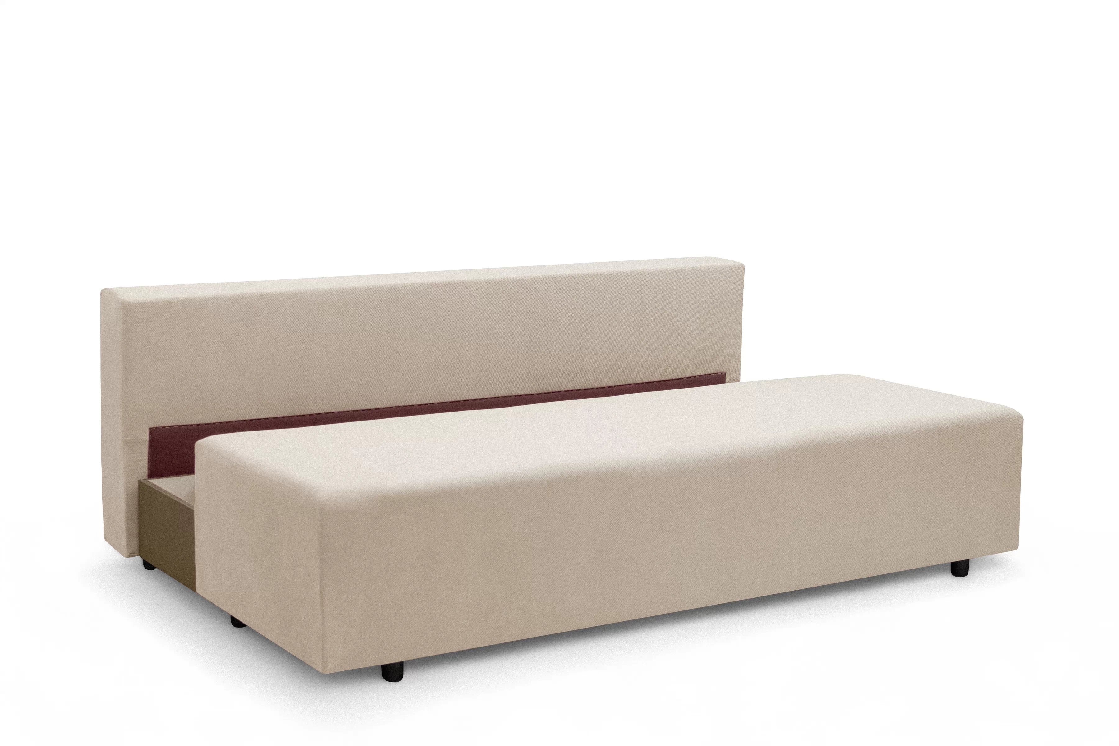 Rozkládací pohovka Morena s úložným prostorem - béžový hydrofobní samet Pretty 03 Pohovka rozkladana s úložným prostorem Morena - béžová plusz hydrofobní  Pretty 03