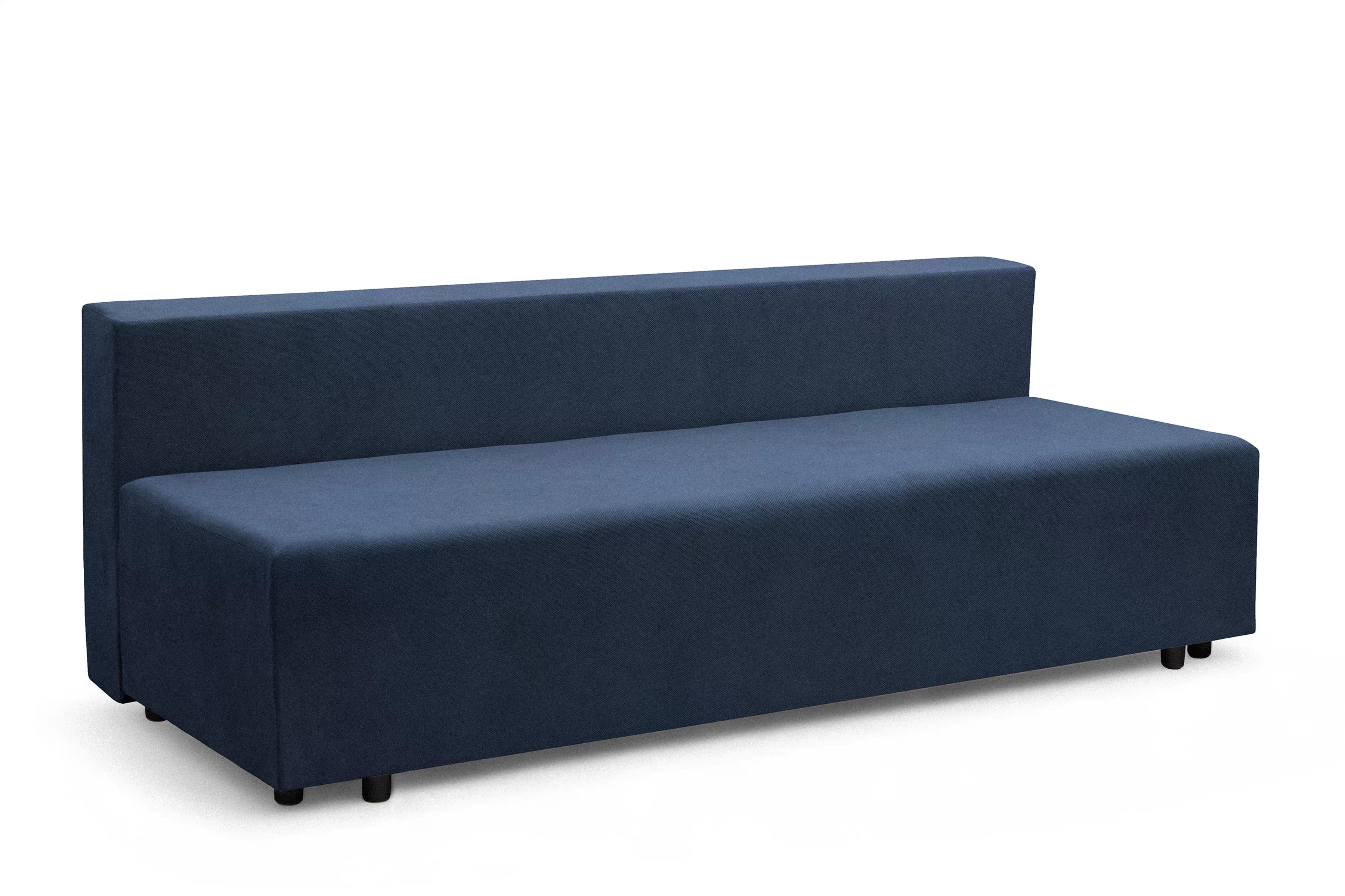 Rozkladacia pohovka Morena s úložným priestorom – tmavomodrý hydrofóbny plyš Pretty 22 Pohovka rozkladana s úložným priestorom Morena - námornícka modrá plusz hydrofobowy Pretty 22