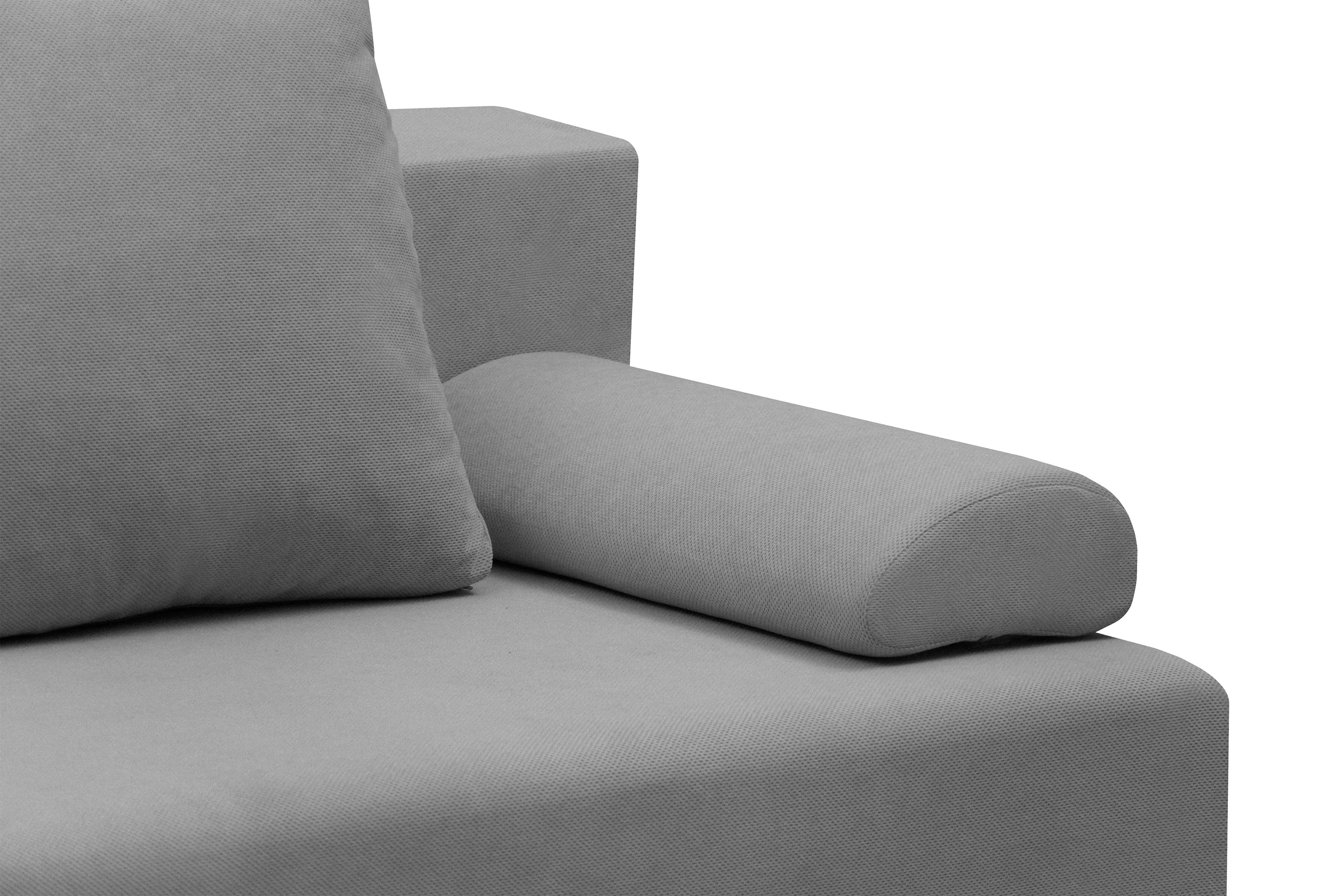 Rozkladacia pohovka Morena s úložným priestorom – sivý hydrofóbny plyš Pretty 17 Pohovka rozkladana s úložným priestorom Morena - šedý plusz hydrofobowy Pretty 17