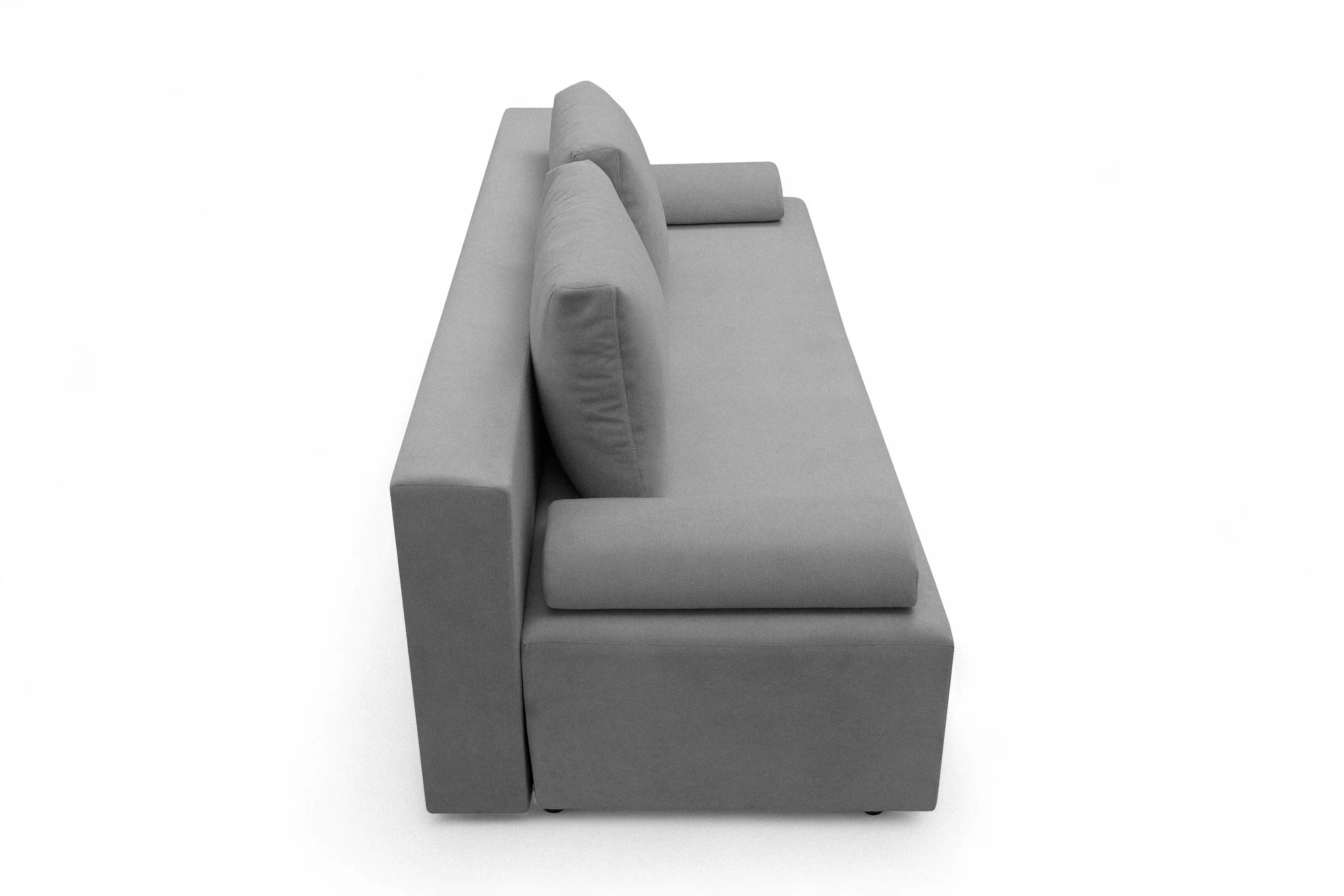 Rozkladacia pohovka Morena s úložným priestorom – sivý hydrofóbny plyš Pretty 17 Pohovka rozkladana s úložným priestorom Morena - šedý plusz hydrofobowy Pretty 17