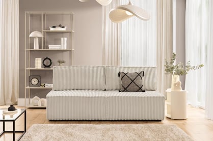 Pohovka Solvero s funkciou spania - béžový plyš Tilia 03 Pohovka Solvero s funkciou spánku - béžový plusz Tilia 03