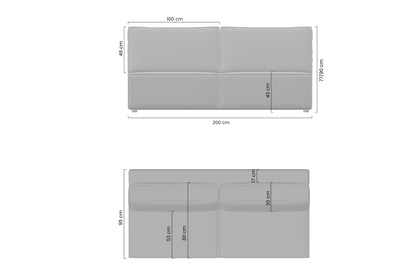 Pohovka Solvero s funkciou spania - béžový plyš Tilia 03 Pohovka Solvero s funkciou spánku - béžový plusz Tilia 03