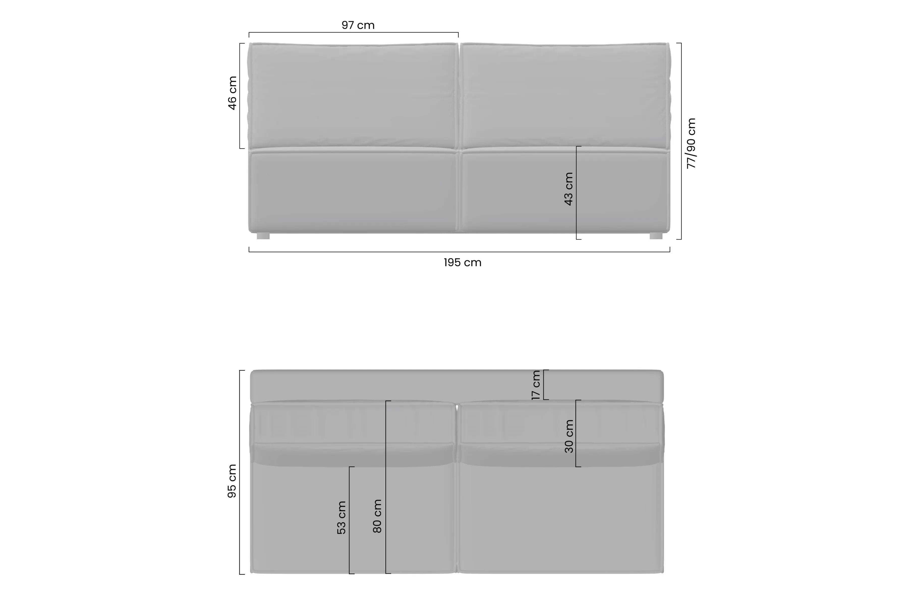 Pohovka Solvero s funkciou spania - tmavobéžový plyš Tilia 17 Pohovka Solvero s funkciou spánku - béžový plusz Tilia 17