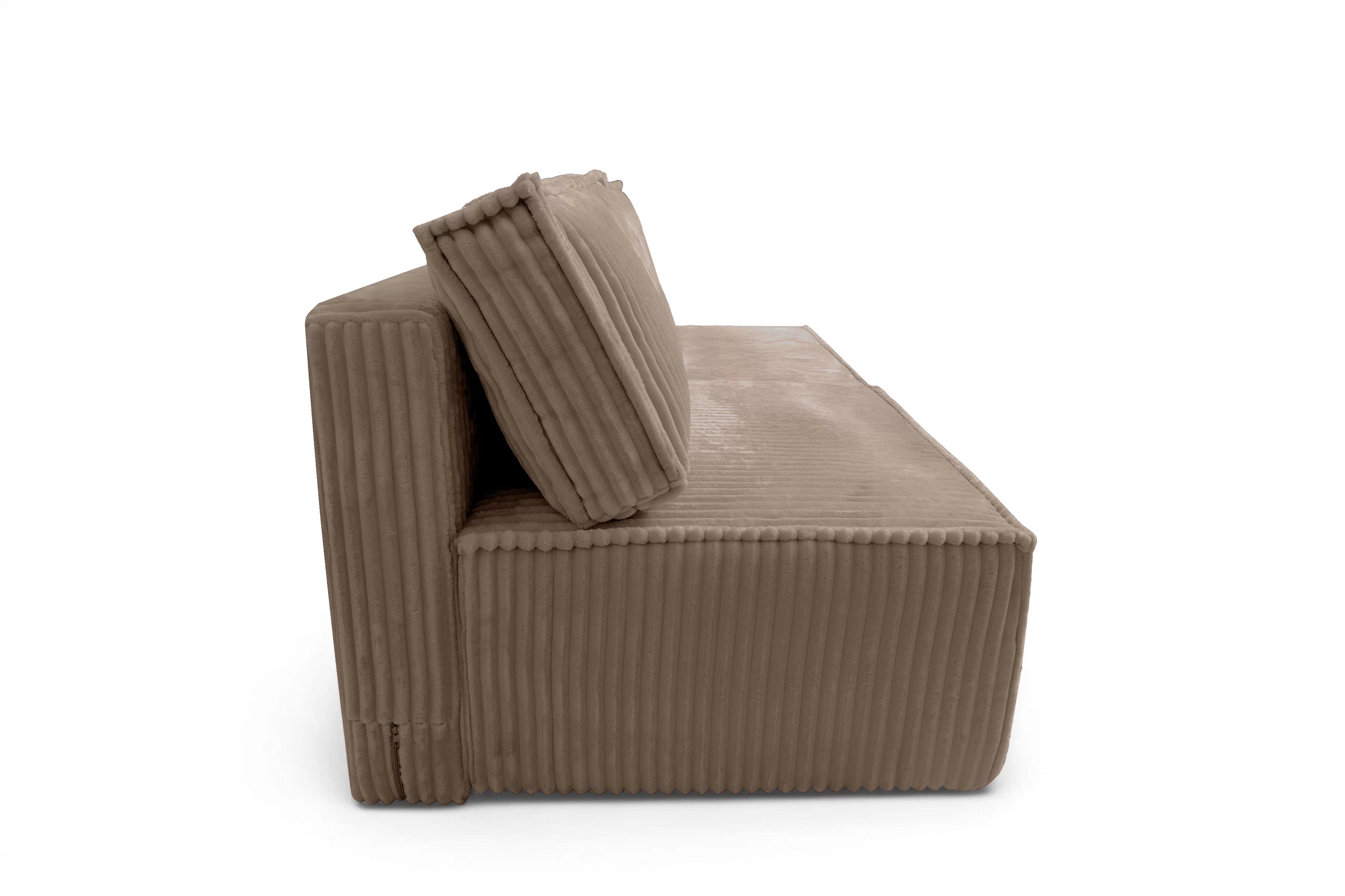 Pohovka Solvero s funkciou spania - tmavobéžový plyš Tilia 17 Pohovka Solvero s funkciou spánku - béžový plusz Tilia 17