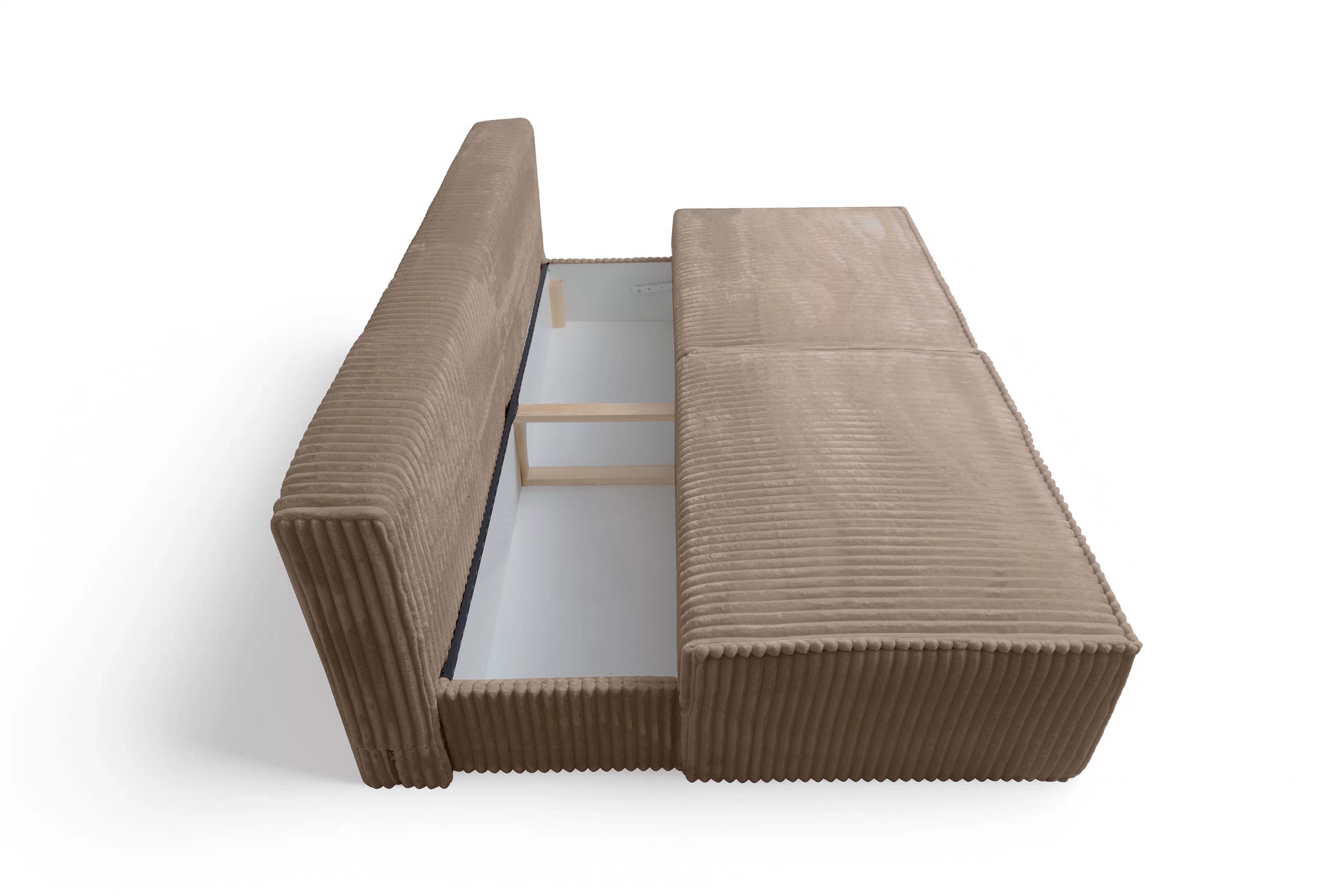 Pohovka Solvero s funkciou spania - tmavobéžový plyš Tilia 17 Pohovka Solvero s funkciou spánku - béžový plusz Tilia 17