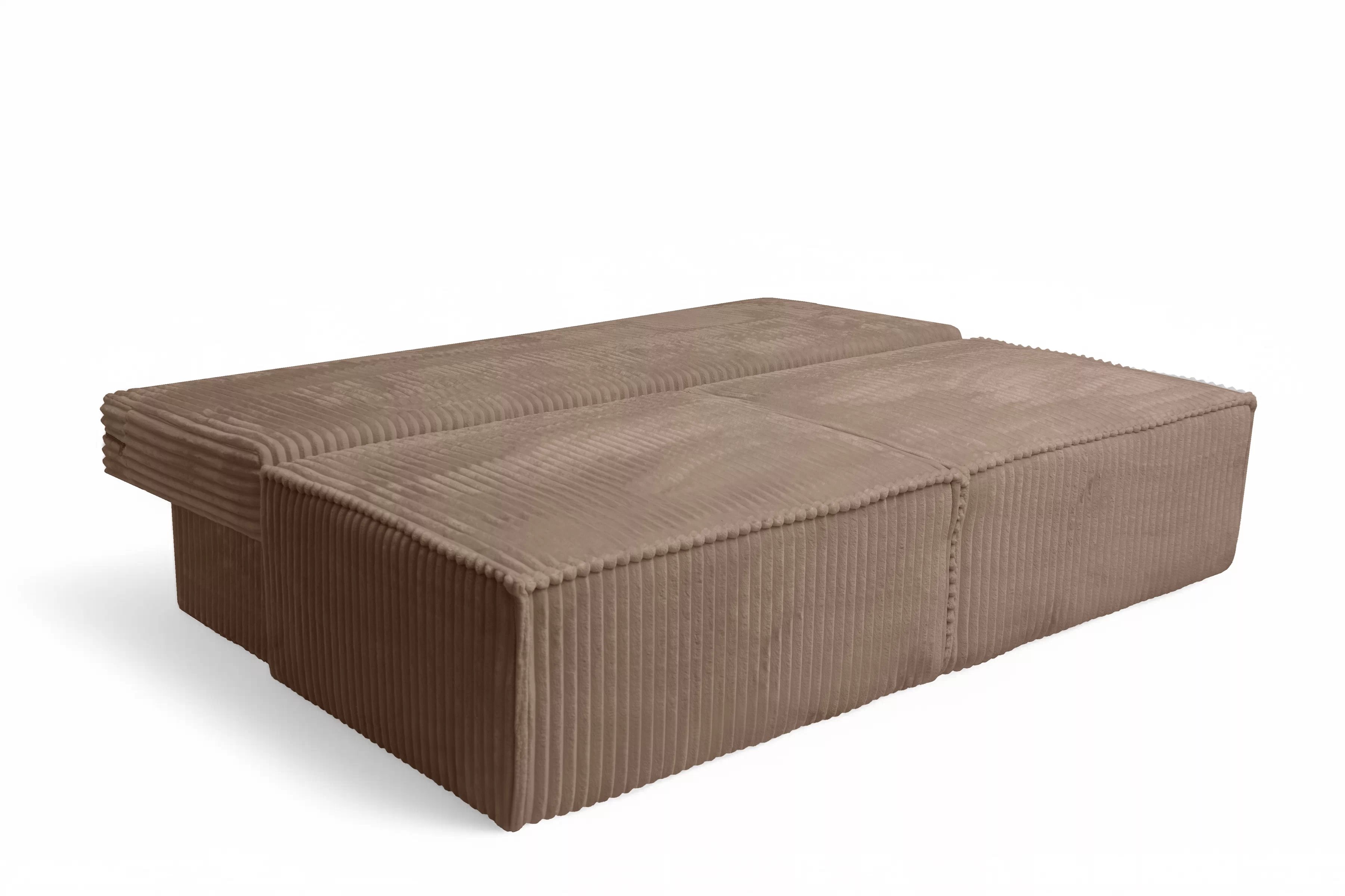 Pohovka Solvero s funkciou spania - tmavobéžový plyš Tilia 17 Pohovka Solvero s funkciou spánku - béžový plusz Tilia 17