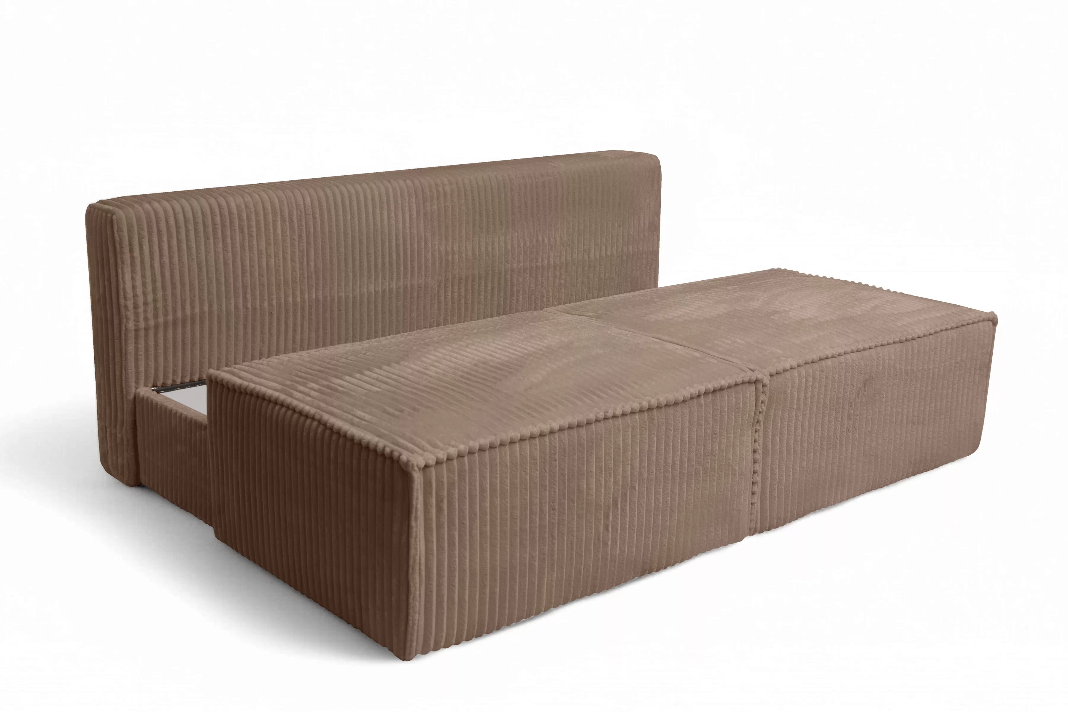 Pohovka Solvero s funkciou spania - tmavobéžový plyš Tilia 17 Pohovka Solvero s funkciou spánku - béžový plusz Tilia 17