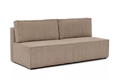 Pohovka Solvero s funkciou spania - tmavobéžový plyš Tilia 17