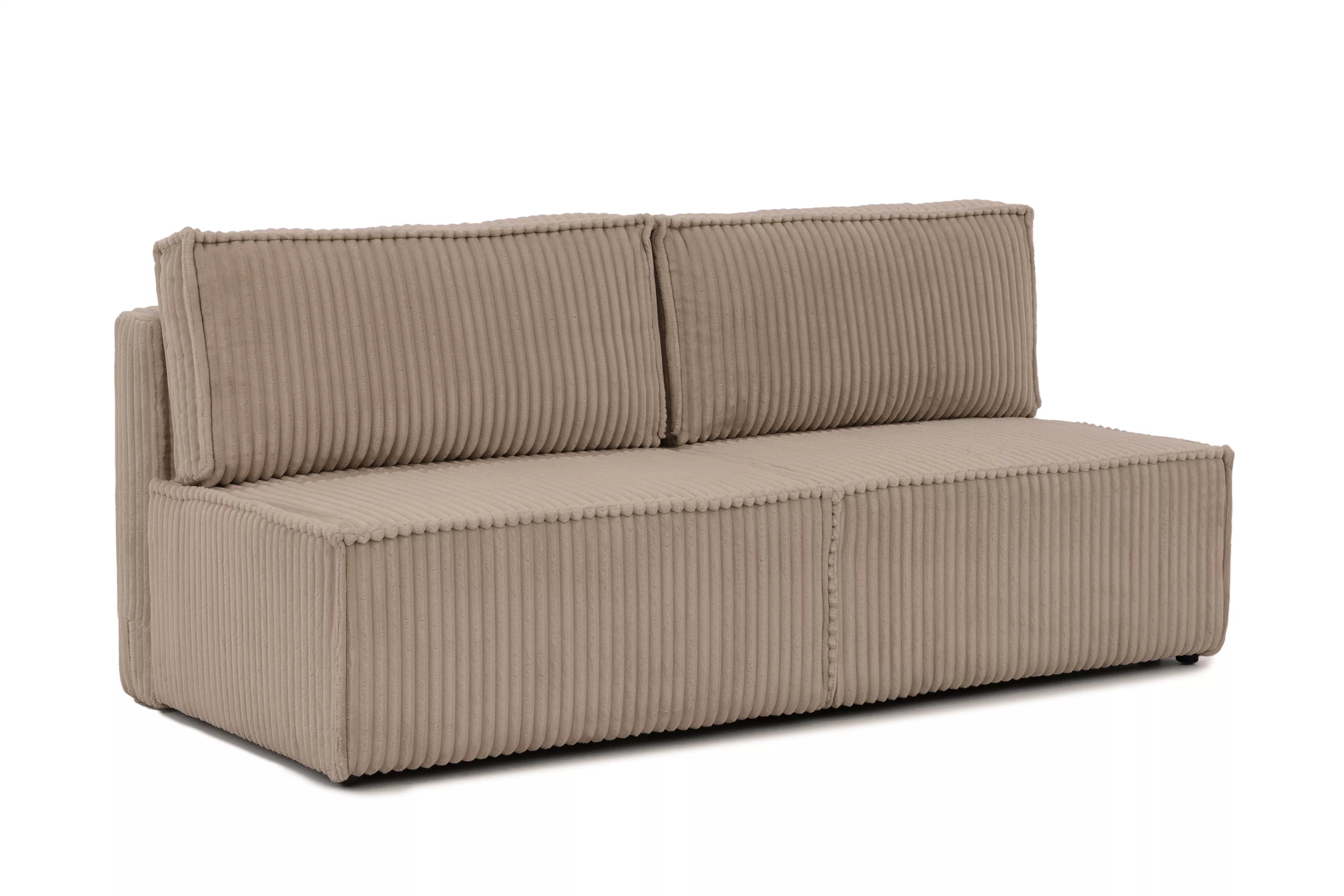 Rozkládací pohovka Solvero - tmavě béžový plyš Tilia 17 Pohovka Solvero rozkládací - tmavý béžová plusz Tilia 17