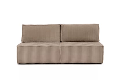 Rozkládací pohovka Solvero - tmavě béžový plyš Tilia 17 Pohovka Solvero rozkládací - tmavý béžová plusz Tilia 17