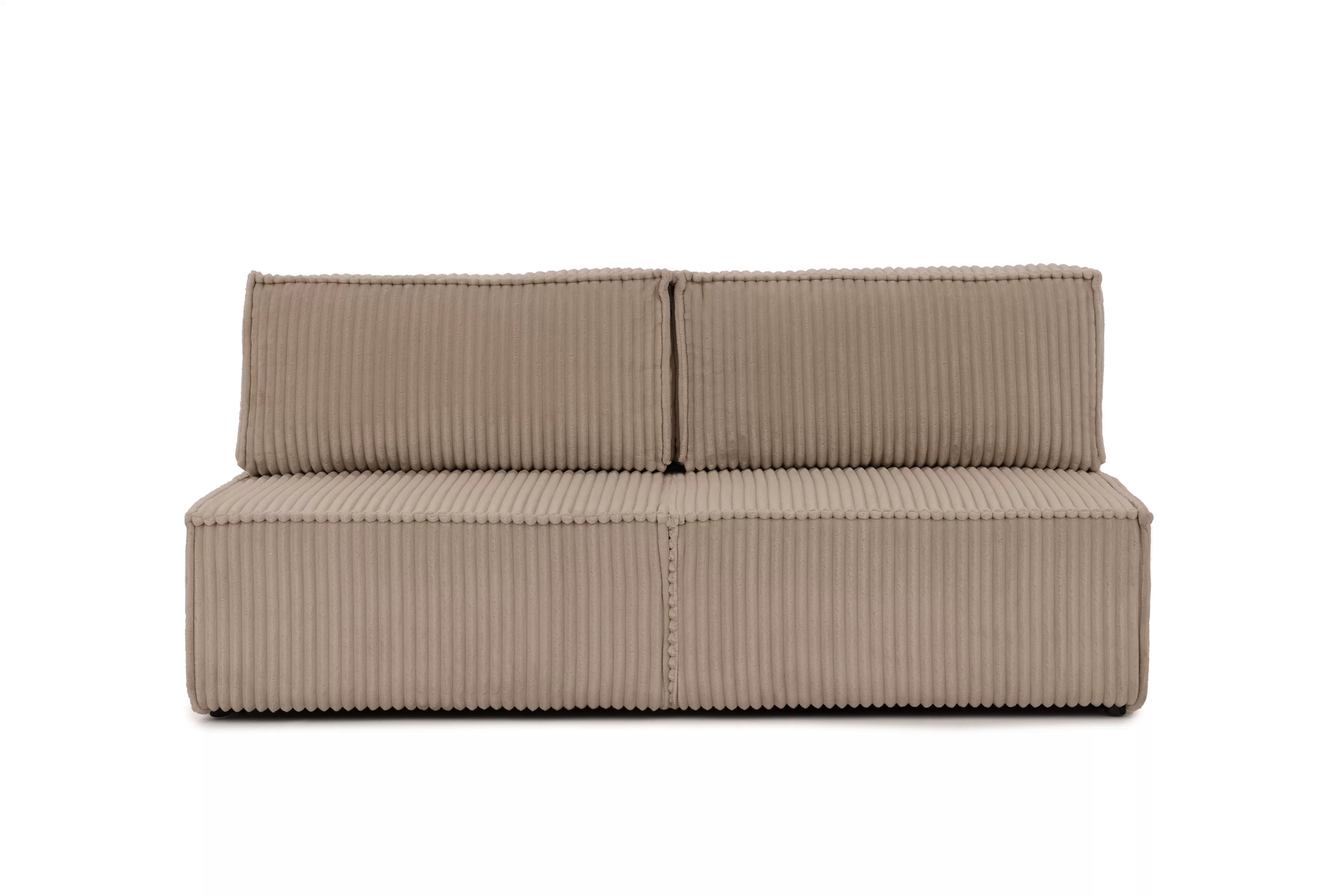 Rozkládací pohovka Solvero - tmavě béžový plyš Tilia 17 Pohovka Solvero rozkládací - tmavý béžová plusz Tilia 17