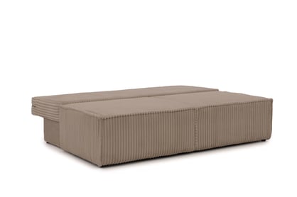 Rozkládací pohovka Solvero - tmavě béžový plyš Tilia 17 Pohovka Solvero rozkládací - tmavý béžová plusz Tilia 17