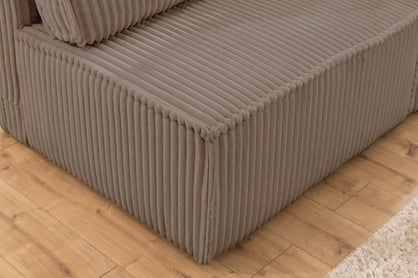 Rozkládací pohovka Solvero - tmavě béžový plyš Tilia 17 Pohovka Solvero rozkládací - tmavý béžová plusz Tilia 17