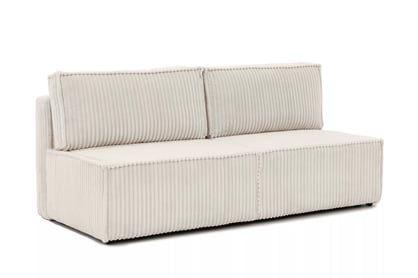 Pohovka Solvero s rozkladem na spaní - světle béžový plyš Tilia 01