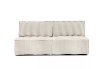 Pohovka Solvero s rozkladem na spaní - světle béžový plyš Tilia 01 Pohovka Solvero rozkládací - světlý béžová plusz Tilia 01