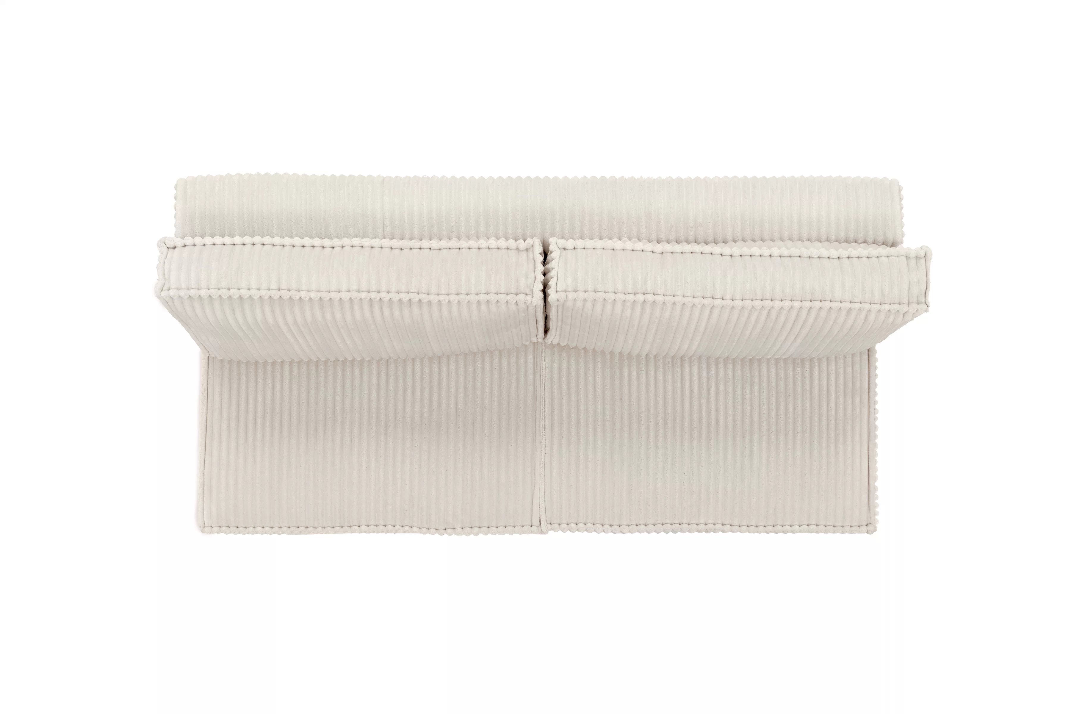 Pohovka Solvero s rozkladem na spaní - světle béžový plyš Tilia 01 Pohovka Solvero rozkládací - světlý béžová plusz Tilia 01