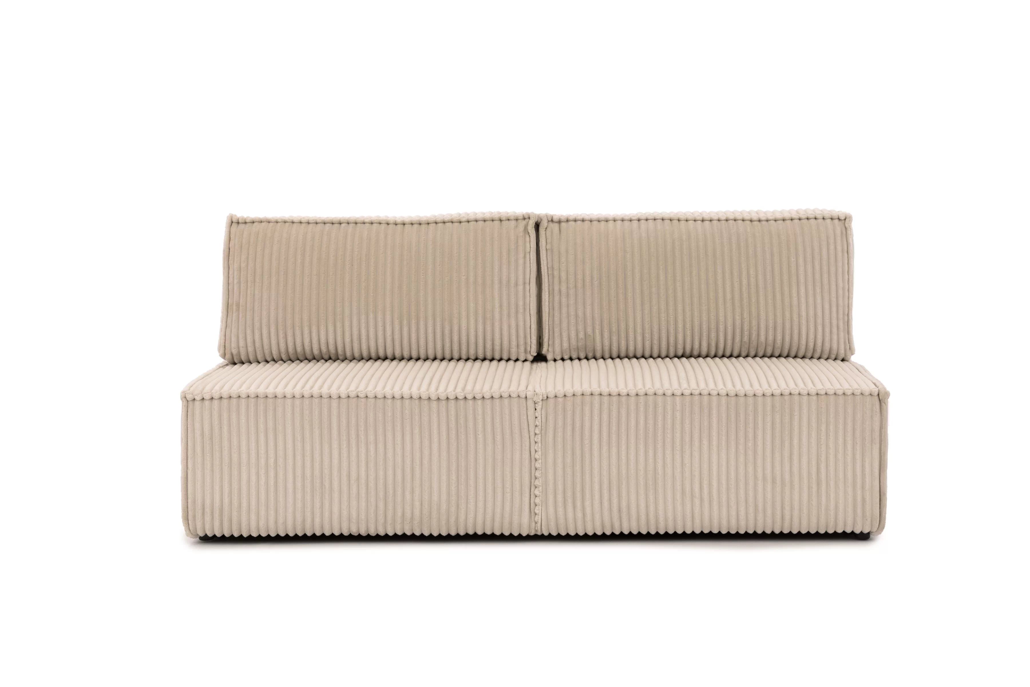 Pohovka Solvero s rozkladom na spanie - svetlý béžový plyš Tilia 01 Pohovka Solvero s funkciou spánku - Krémový plusz Tilia 01