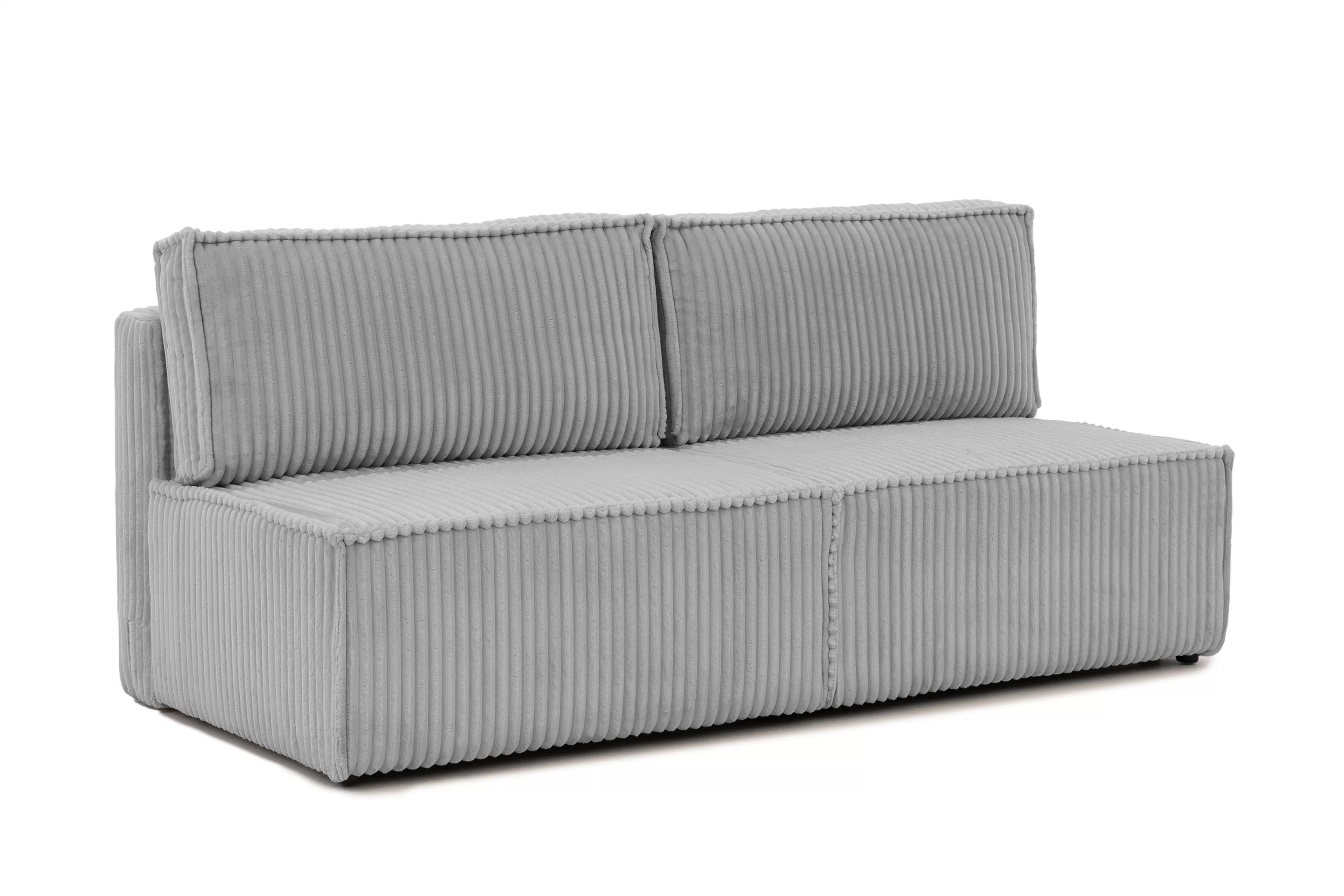 Rozkládací pohovka Solvero - šedý plyš Tilia 86 Pohovka Solvero rozkládací - šedá plusz Tilia 86